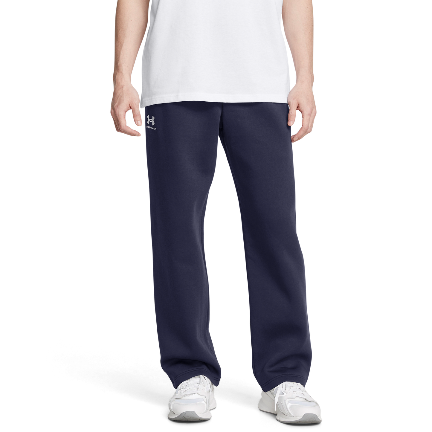 Under Armour Essential Fleece Pants - Men's - Midnight Navy/White