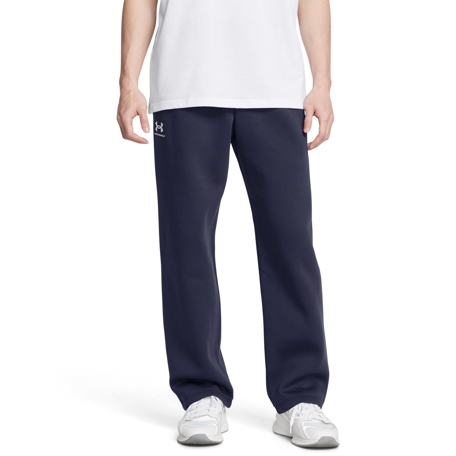 Under Armour Essential Fleece Pants - Men's - Midnight Navy/White
