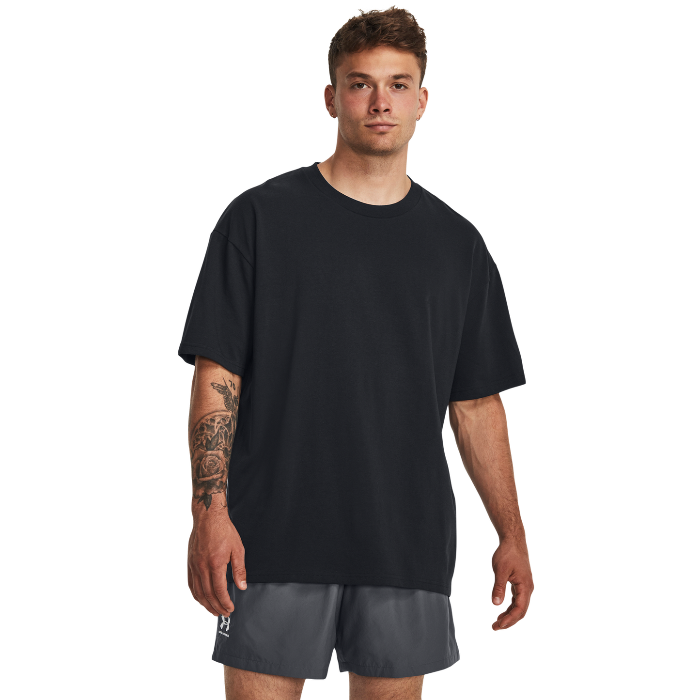 Under Armour Oversized Heavyweight Short Sleeve - Men's - Black/White