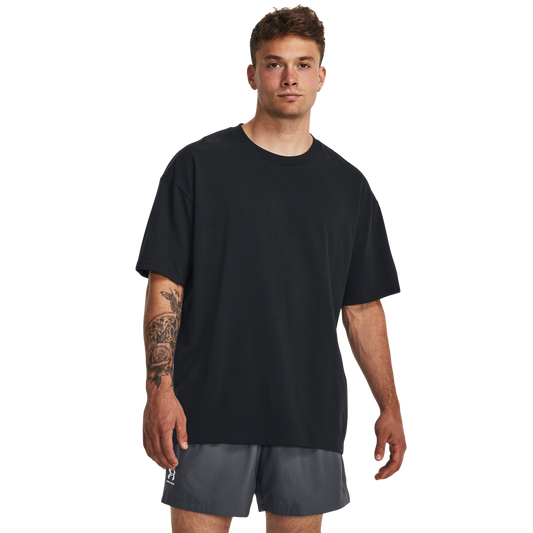 Under Armour Oversized Heavyweight Short Sleeve - Men's - Black/White