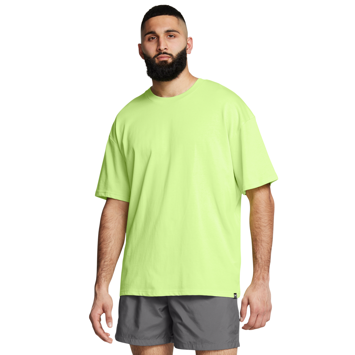 Under Armour Oversized Heavyweight Short Sleeve - Men's - Morph Green/White