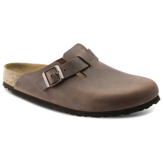 Birkenstock Boston Clogs Oiled Leather - Men's - Habana