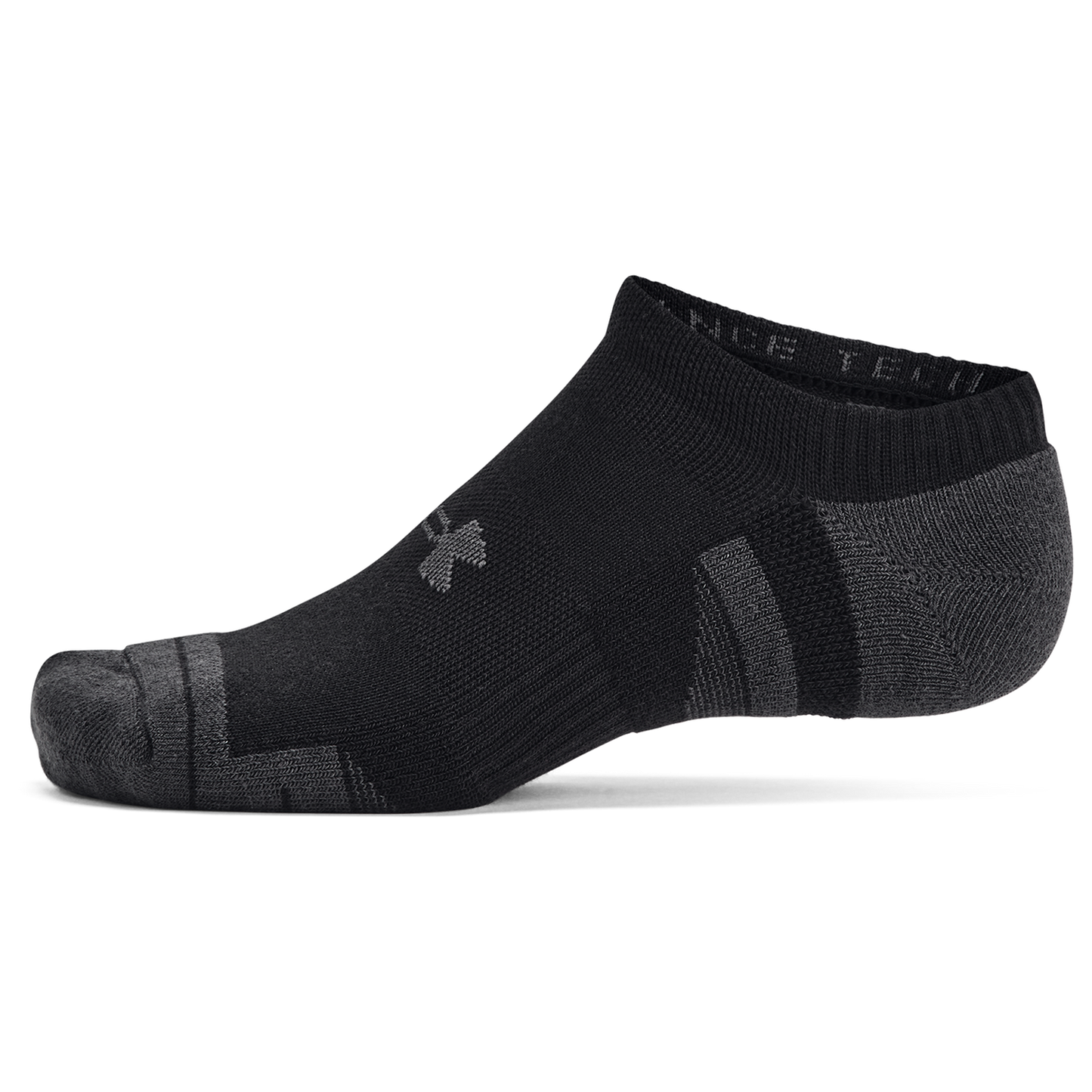 Under Armour Perf Tech 6 Pack No Show Socks - Men's - Black