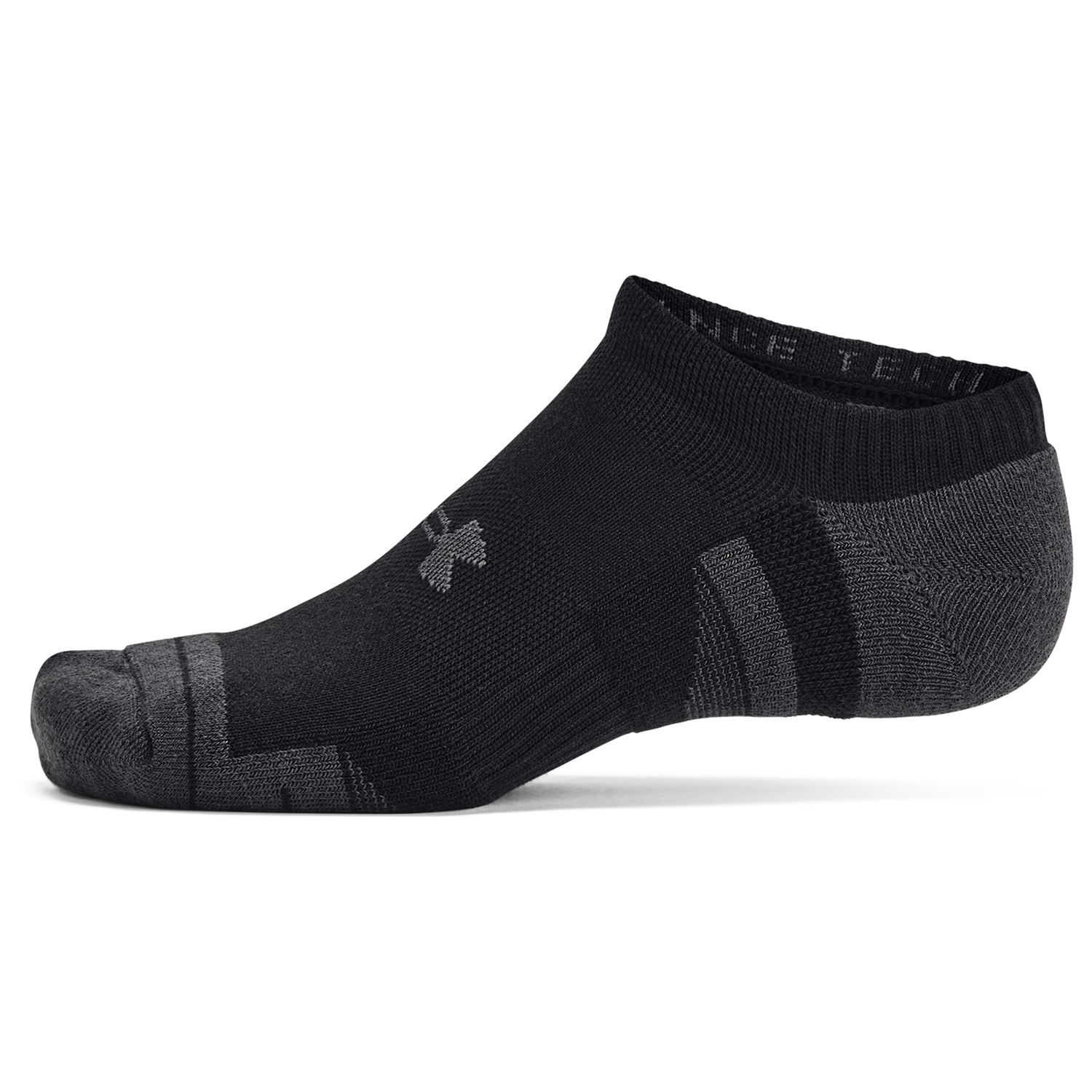 Under Armour Perf Tech 6 Pack No Show Socks - Men's - Black
