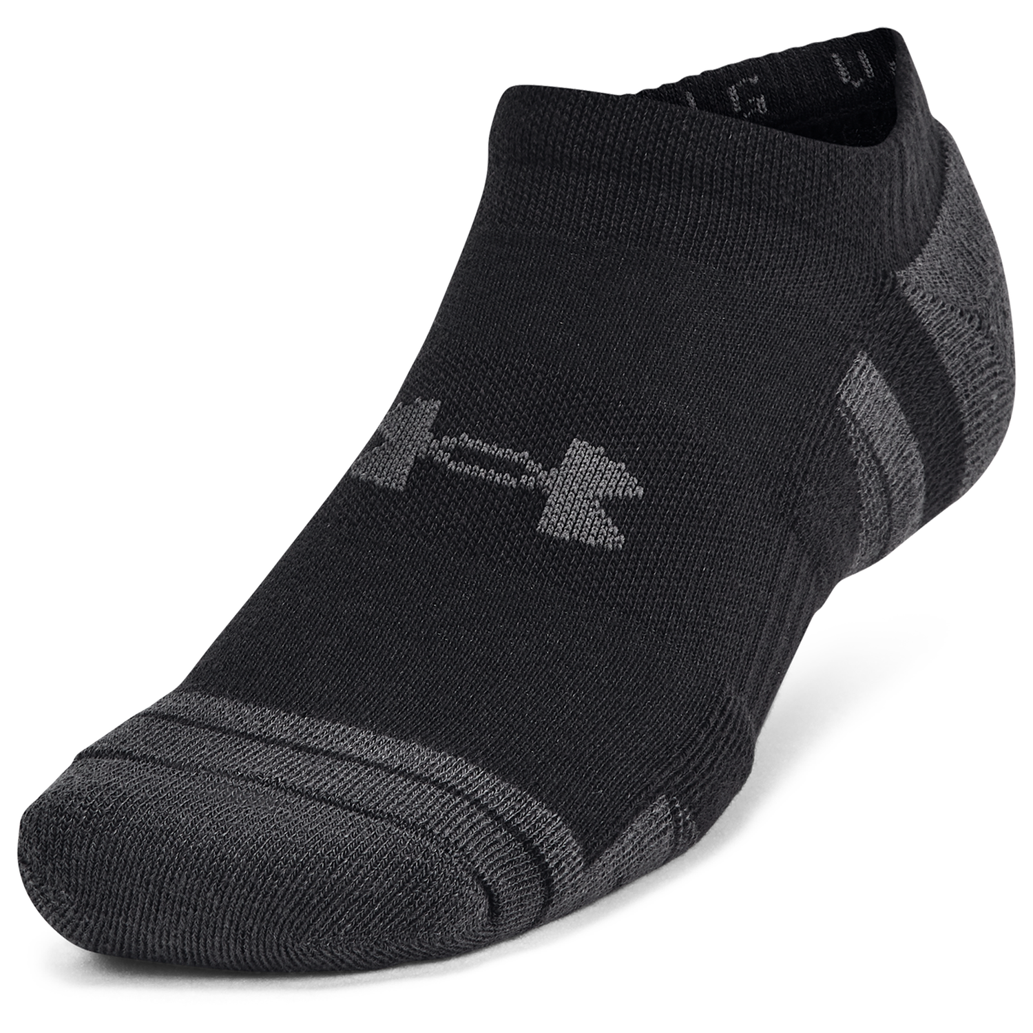 Under Armour Perf Tech 6 Pack No Show Socks - Men's - Black