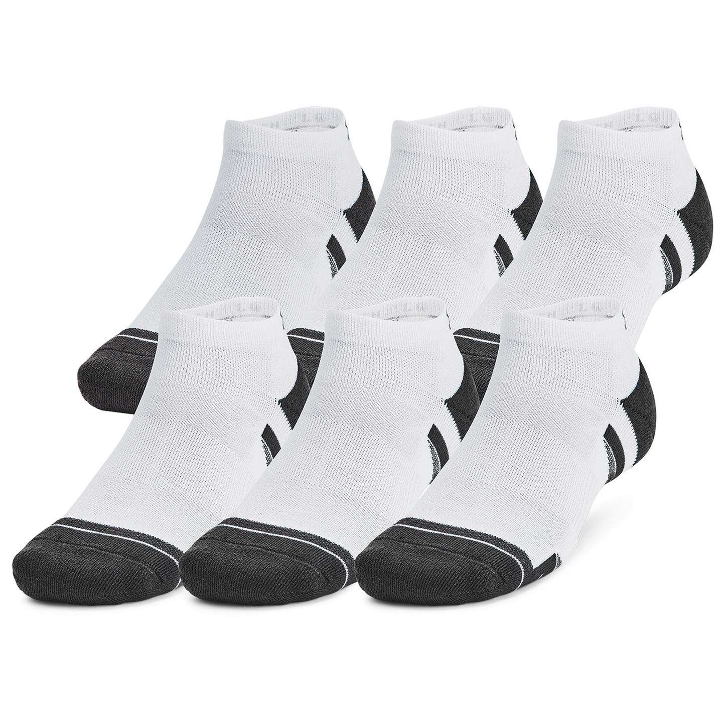 Under Armour Perf Tech 6 Pack Low Socks - Men's - White