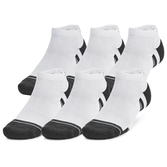 Under Armour Perf Tech 6 Pack Low Socks - Men's - White