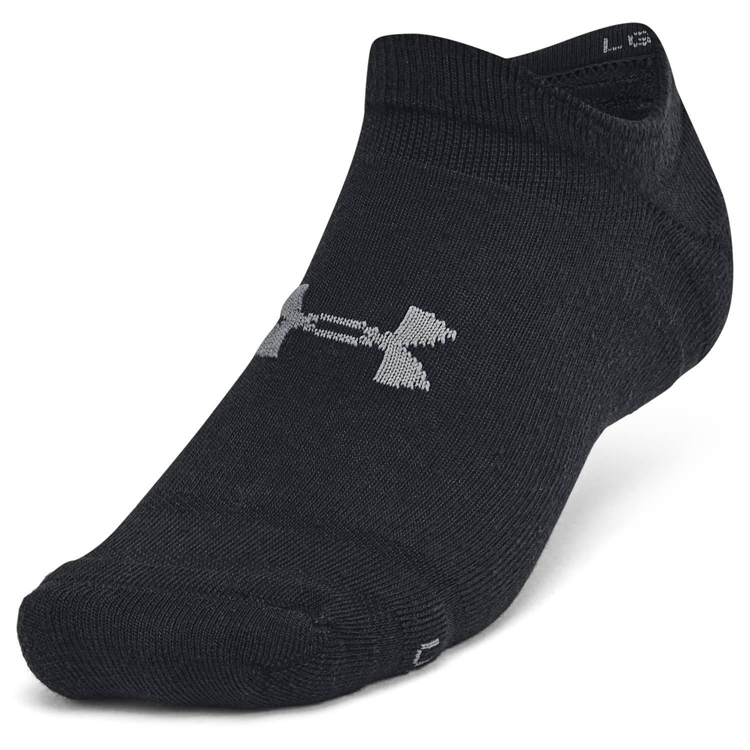 Under Armour Essential Cushion 6 Pack No Show Socks - Men's - Castlerock/Black/Black