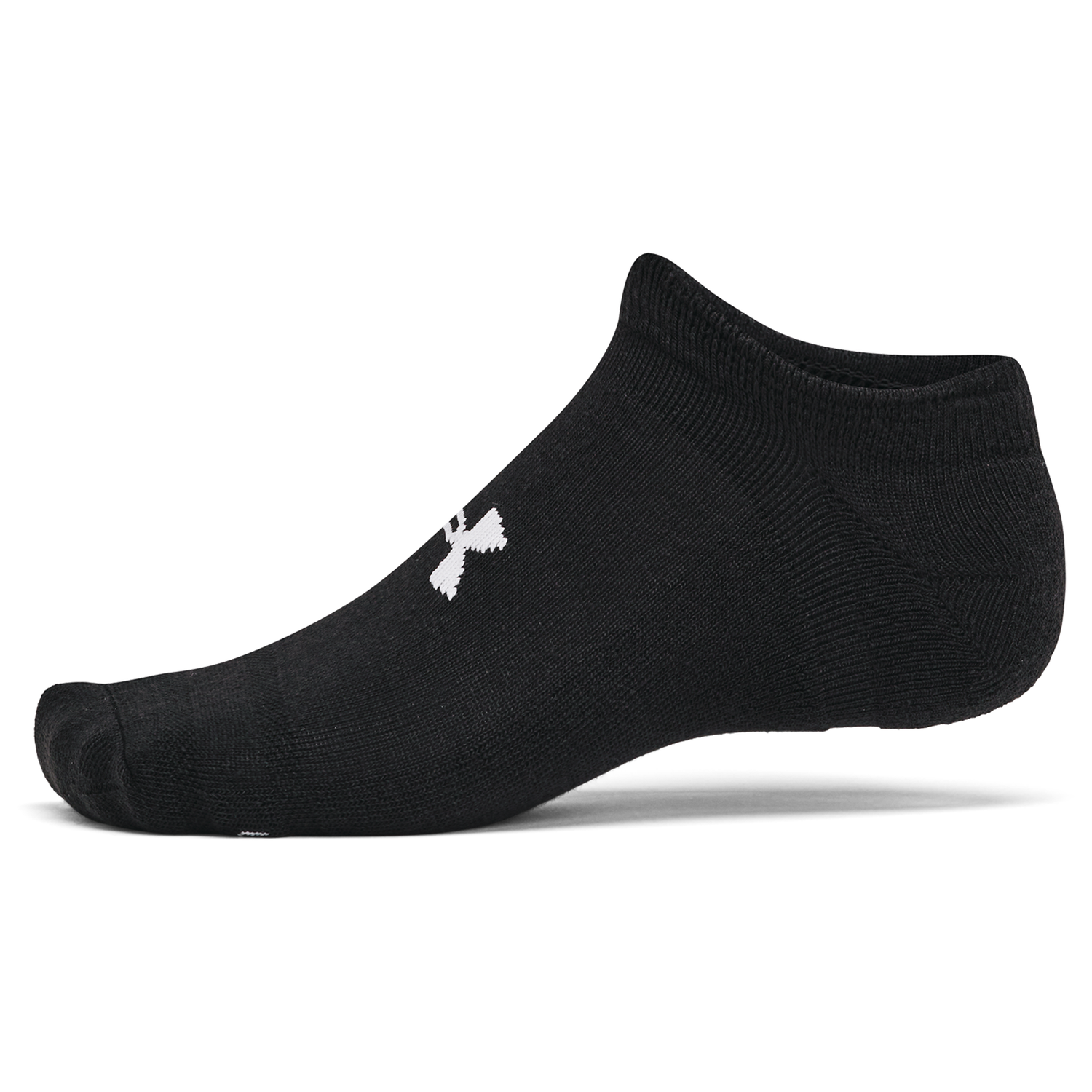 Under Armour Essential Cushion 6 Pack No Show Socks - Men's - Black/Black/Halo Grey