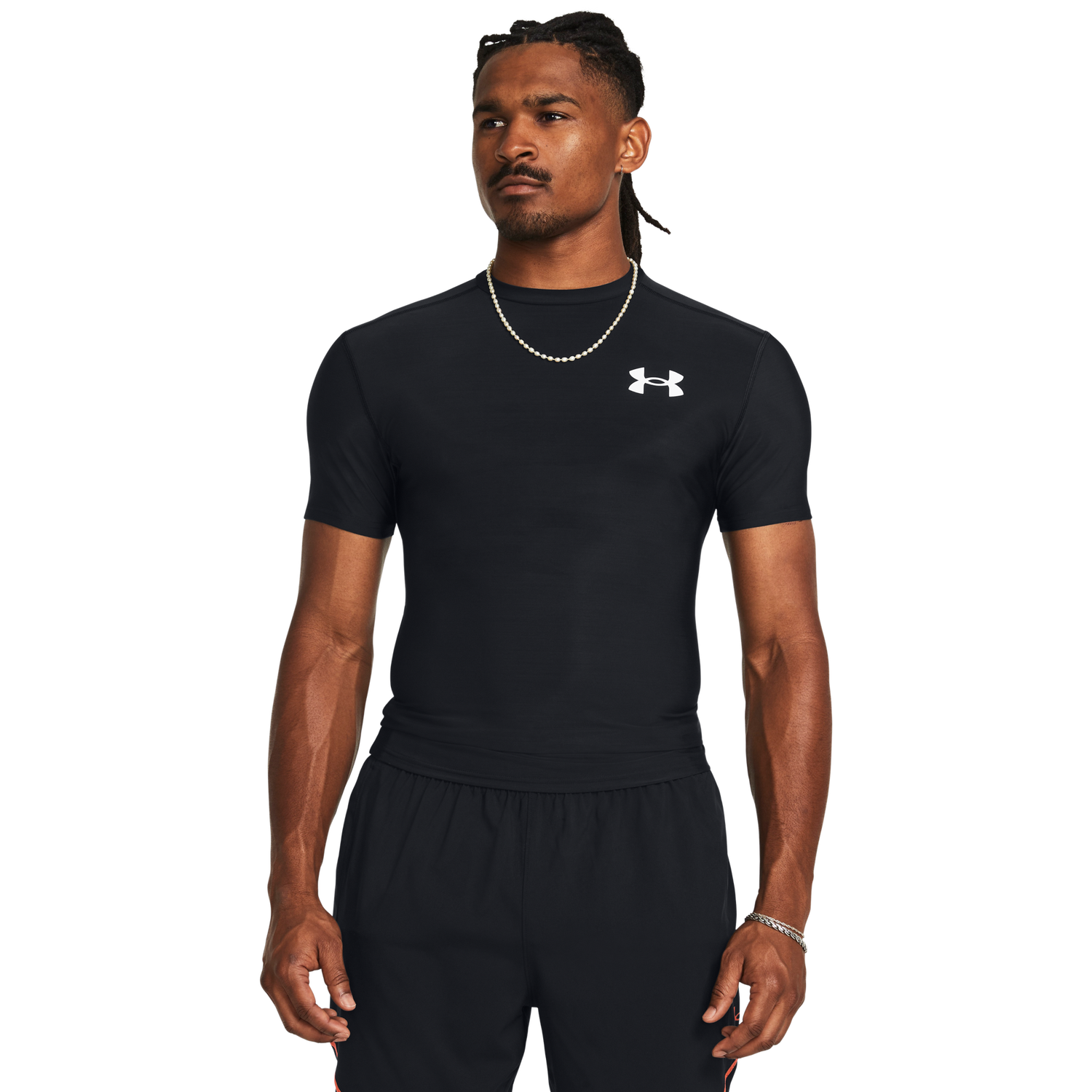 Under Armour Heatgear OG Compression Short Sleeve - Men's - Black/White