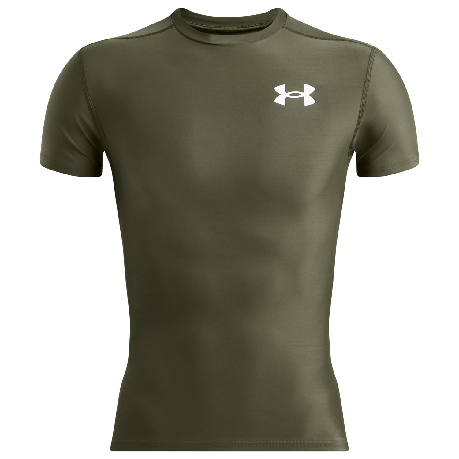 Under Armour Heatgear OG Compression Short Sleeve - Men's - Marine Od Green/White