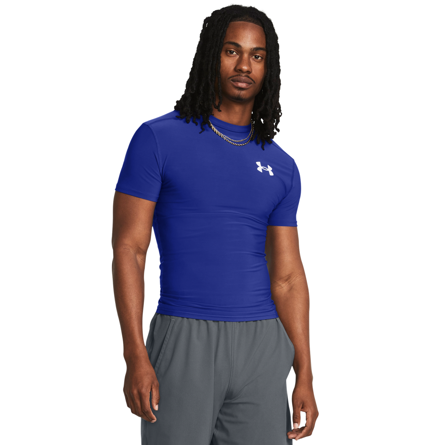 Under Armour Heatgear OG Compression Short Sleeve - Men's - Royal/White