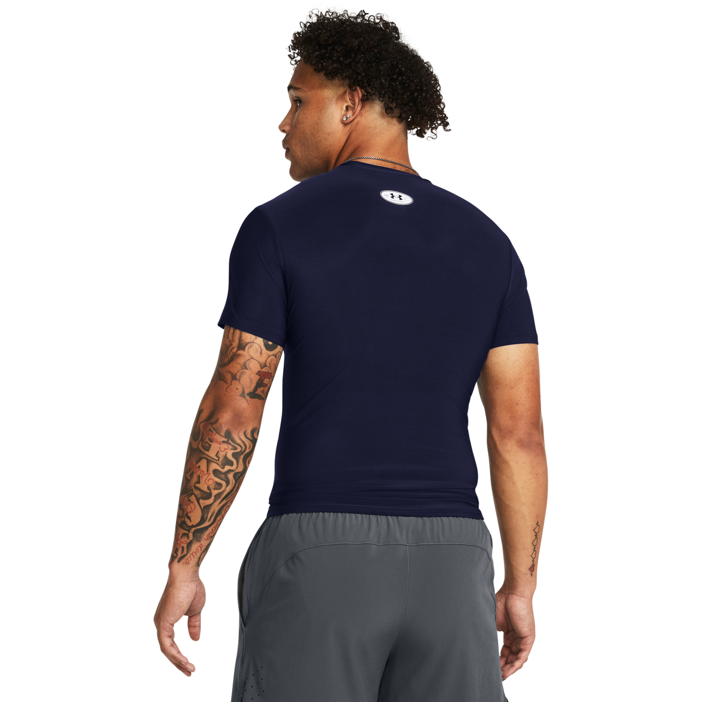 Under Armour Heatgear OG Compression Short Sleeve - Men's - Midnight Navy/White