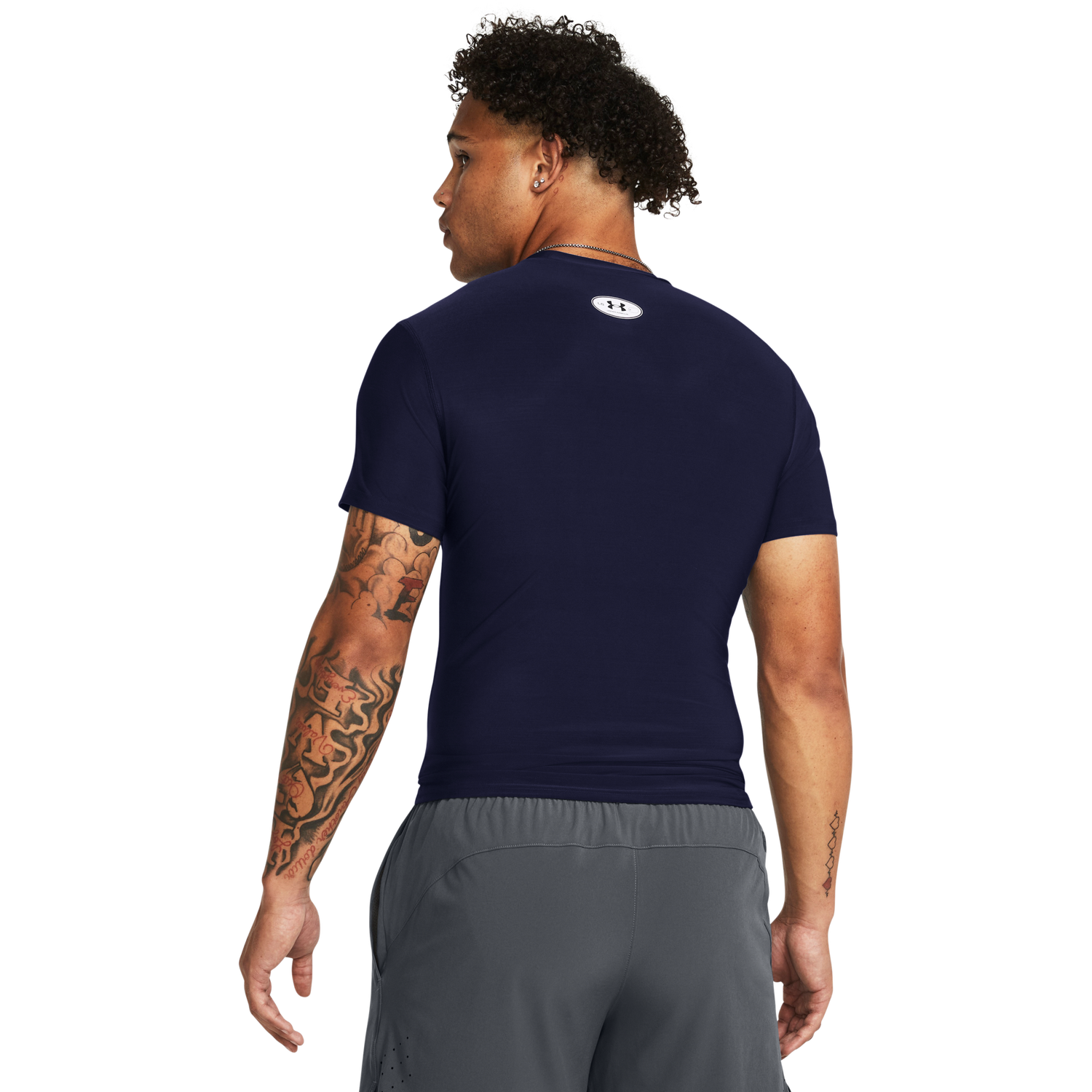 Under Armour Heatgear OG Compression Short Sleeve - Men's - Midnight Navy/White