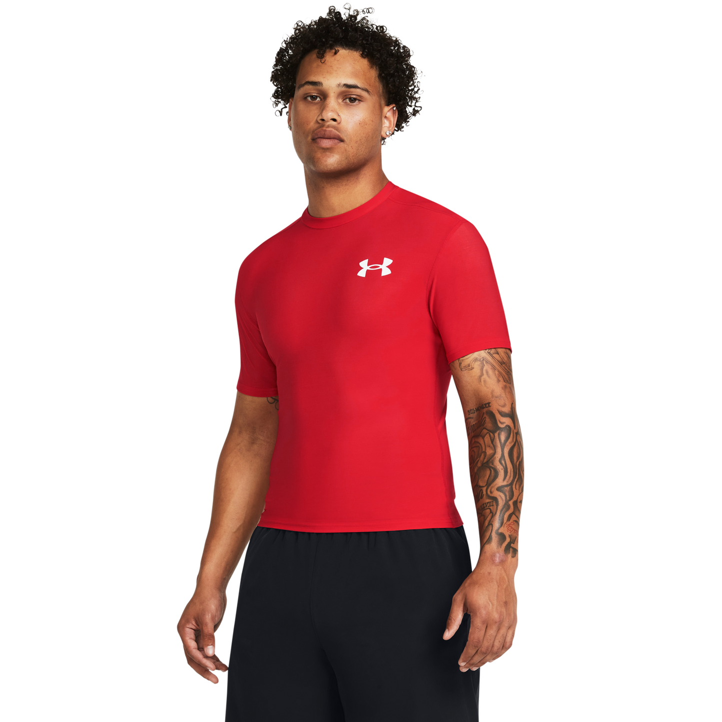 Under Armour Heatgear OG Compression Short Sleeve - Men's - Red/White