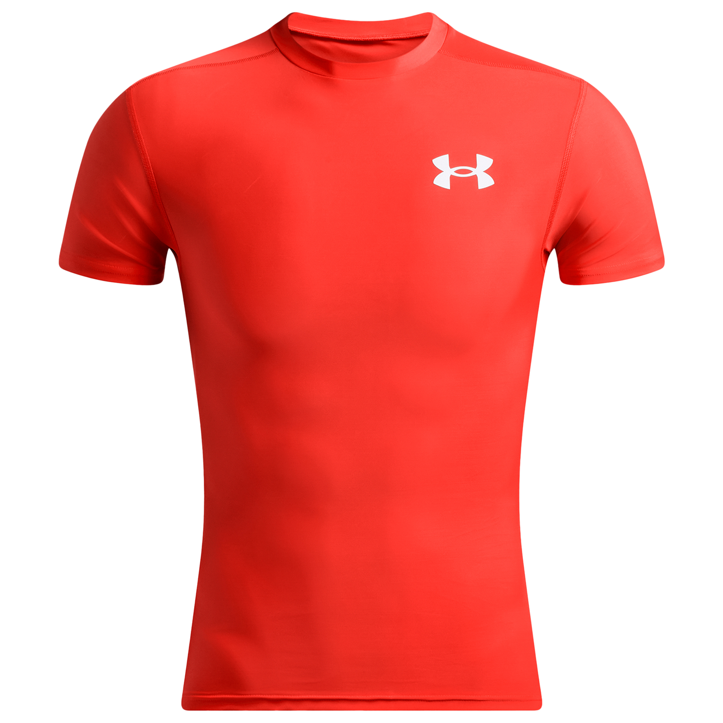 Under Armour Heatgear OG Compression Short Sleeve - Men's - Dark Orange/White