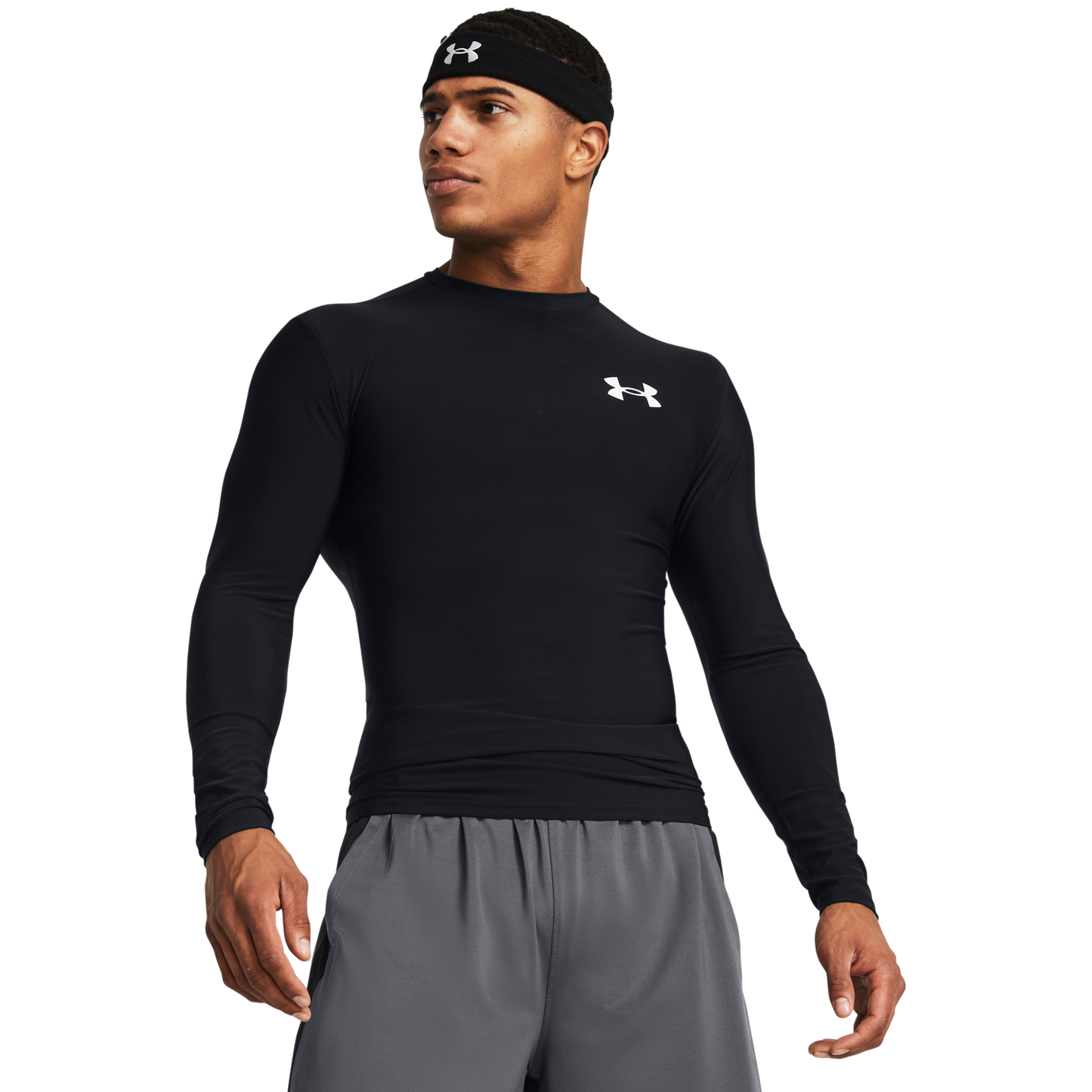 Under Armour Heatgear OG Compression Long Sleeve - Men's - Black/White