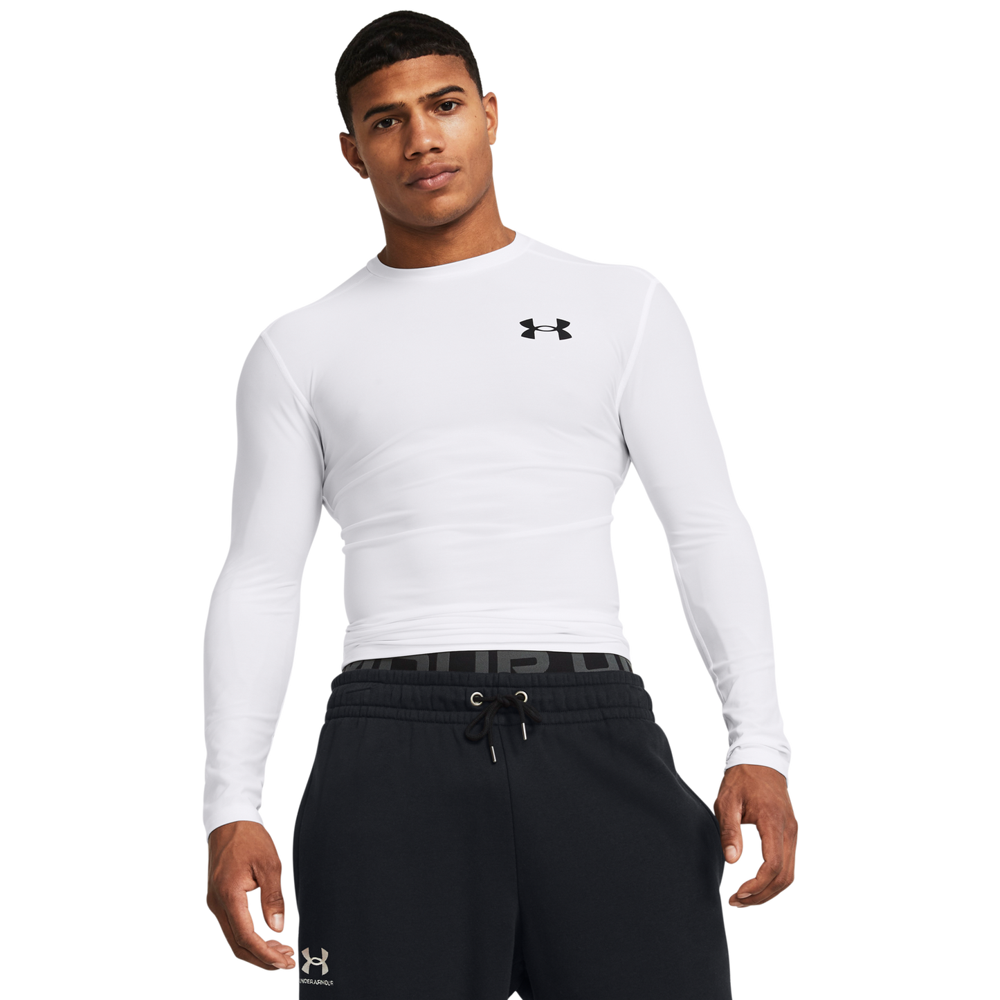 Under Armour Heatgear OG Compression Long Sleeve - Men's - White/Black