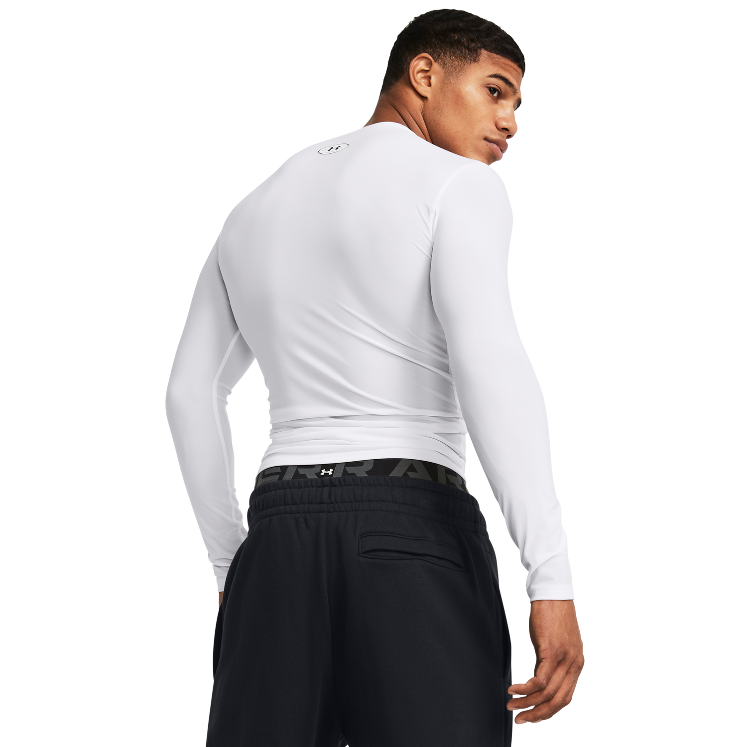 Under Armour Heatgear OG Compression Long Sleeve - Men's - White/Black
