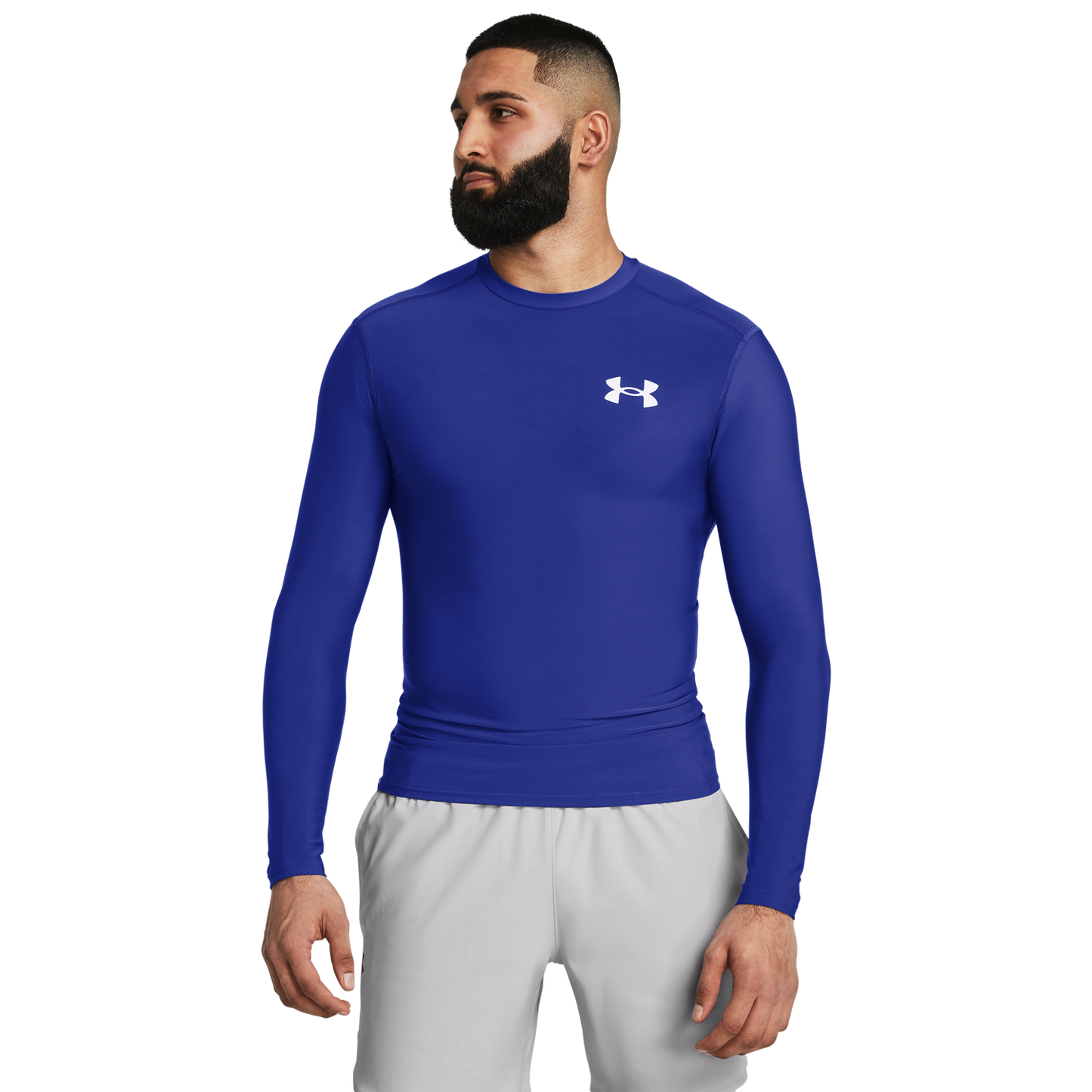 Under Armour Heatgear OG Compression Long Sleeve - Men's - Royal/White