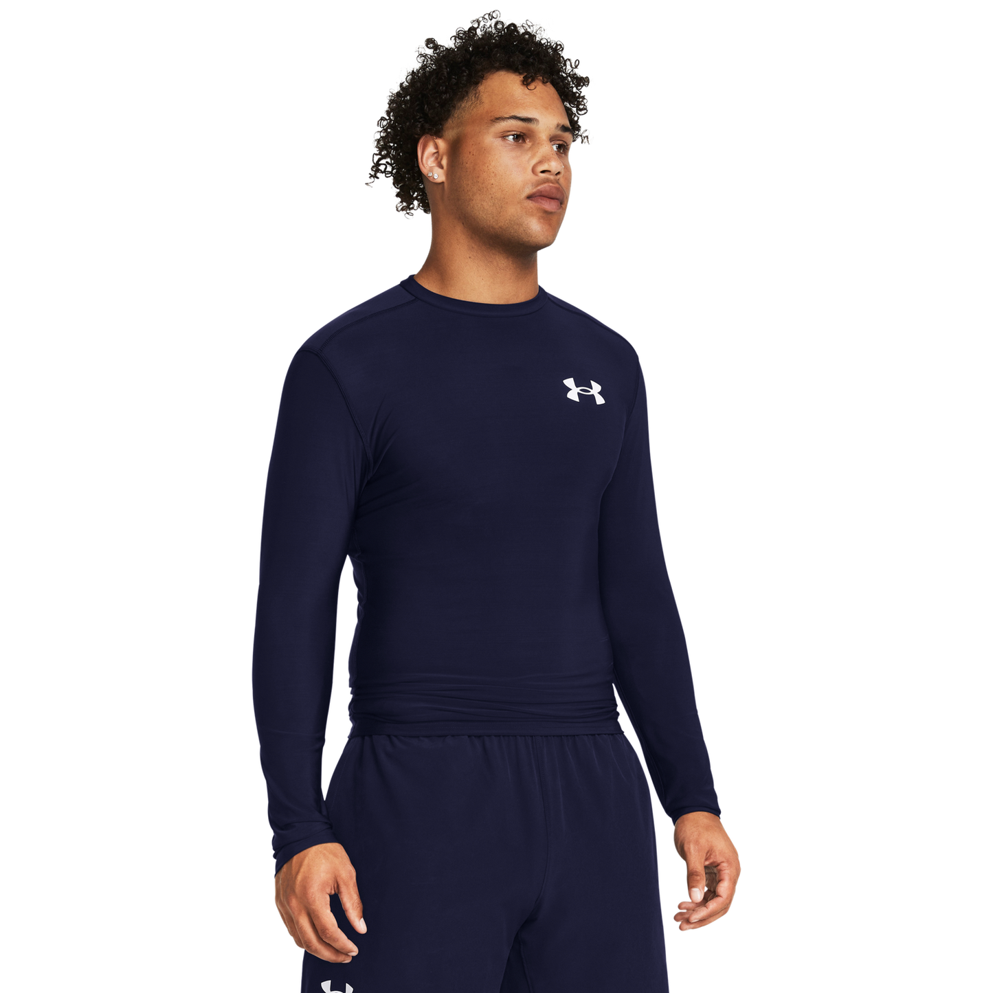Under Armour Heatgear OG Compression Long Sleeve - Men's - Midnight Navy/White