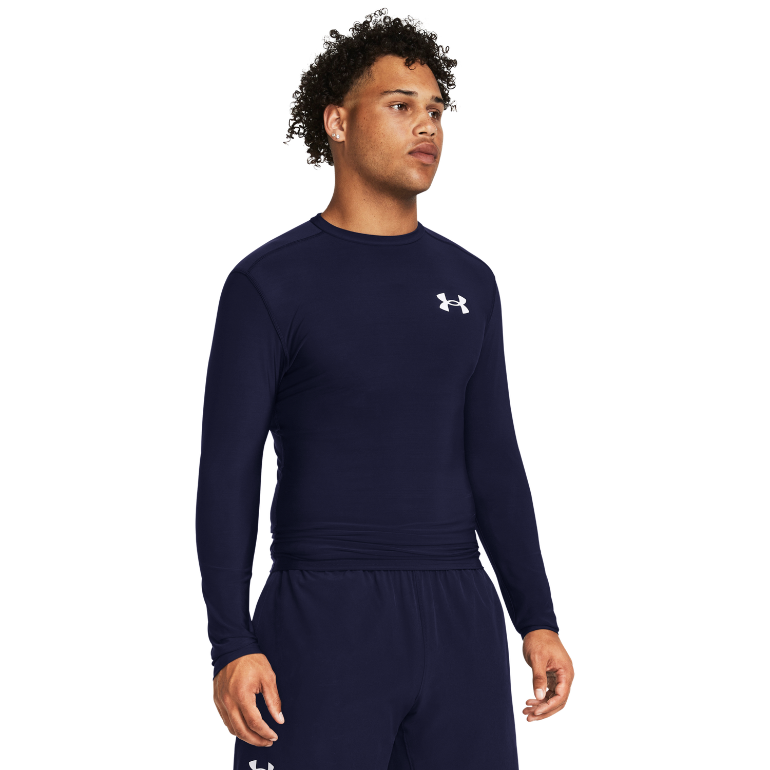 Under Armour Heatgear OG Compression Long Sleeve - Men's - Midnight Navy/White
