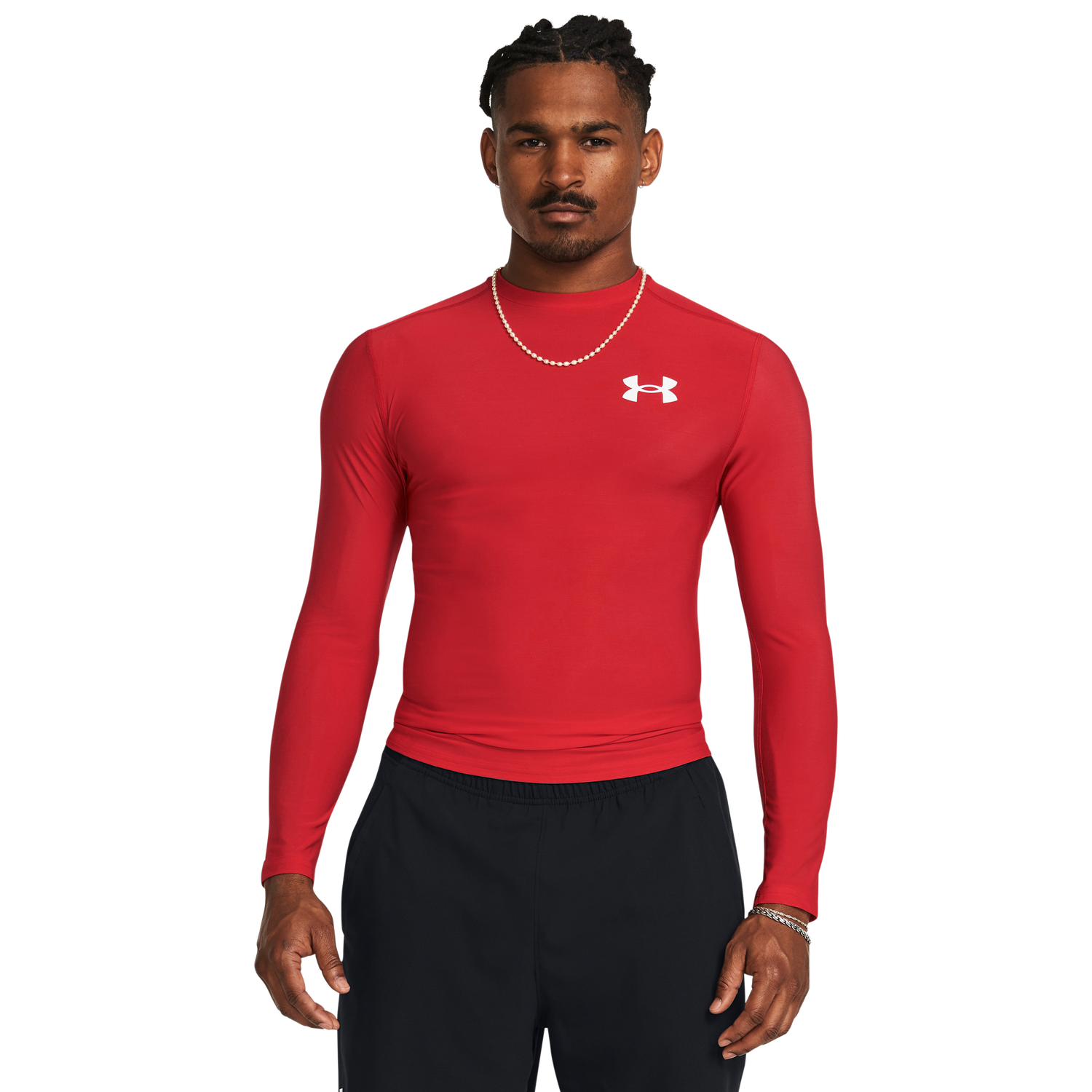 Under Armour Heatgear OG Compression Long Sleeve - Men's - Red/White