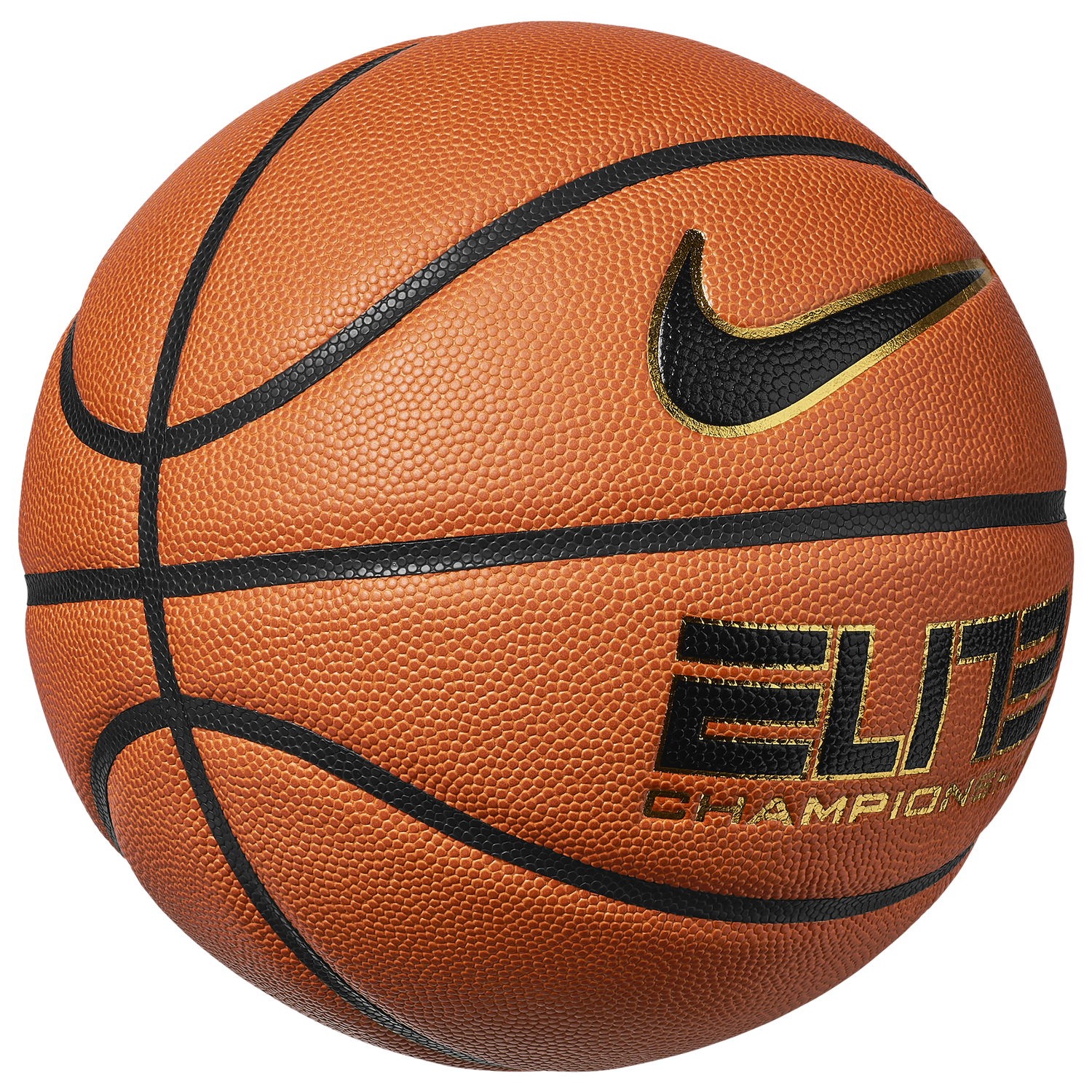 Nike Team Elite Championship 8P Basketball NFHS - Men's - Orange/Black/Gold