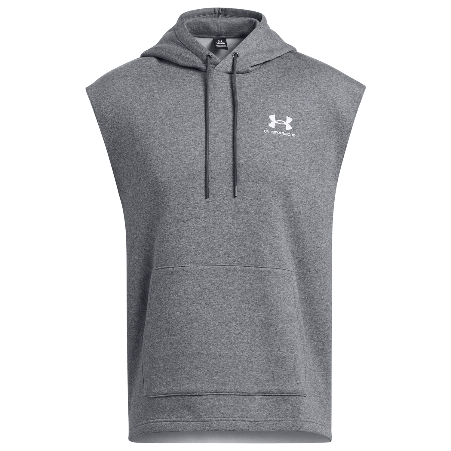 Under Armour Icon Fleece Sleeveless Hoodie - Men's - Pitch Grey/White