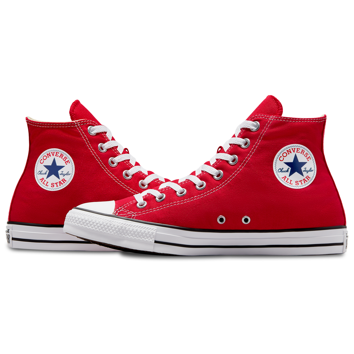 Converse All Star High Top - Men's - Bright Red/White