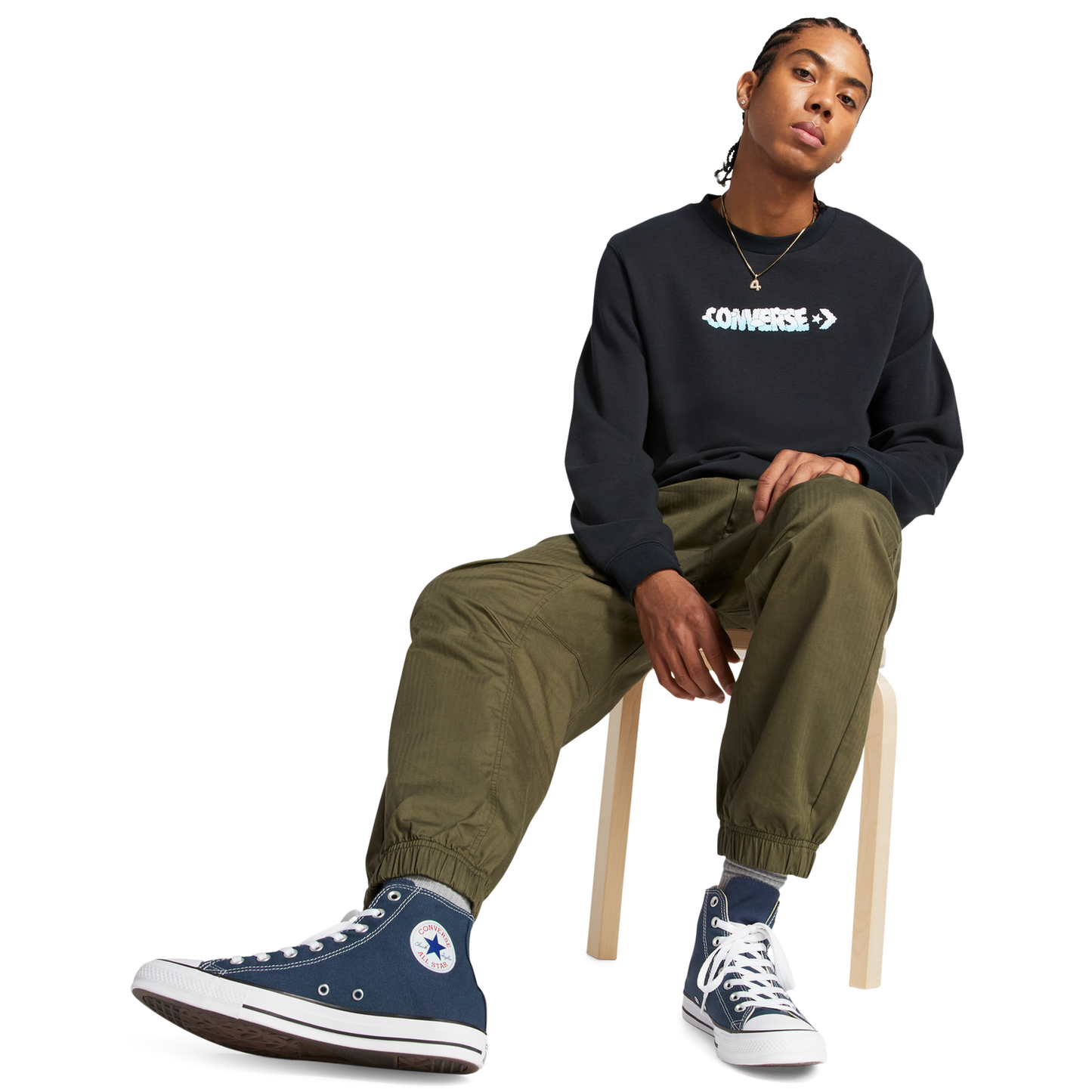 Converse All Star High Top - Men's - Navy/White