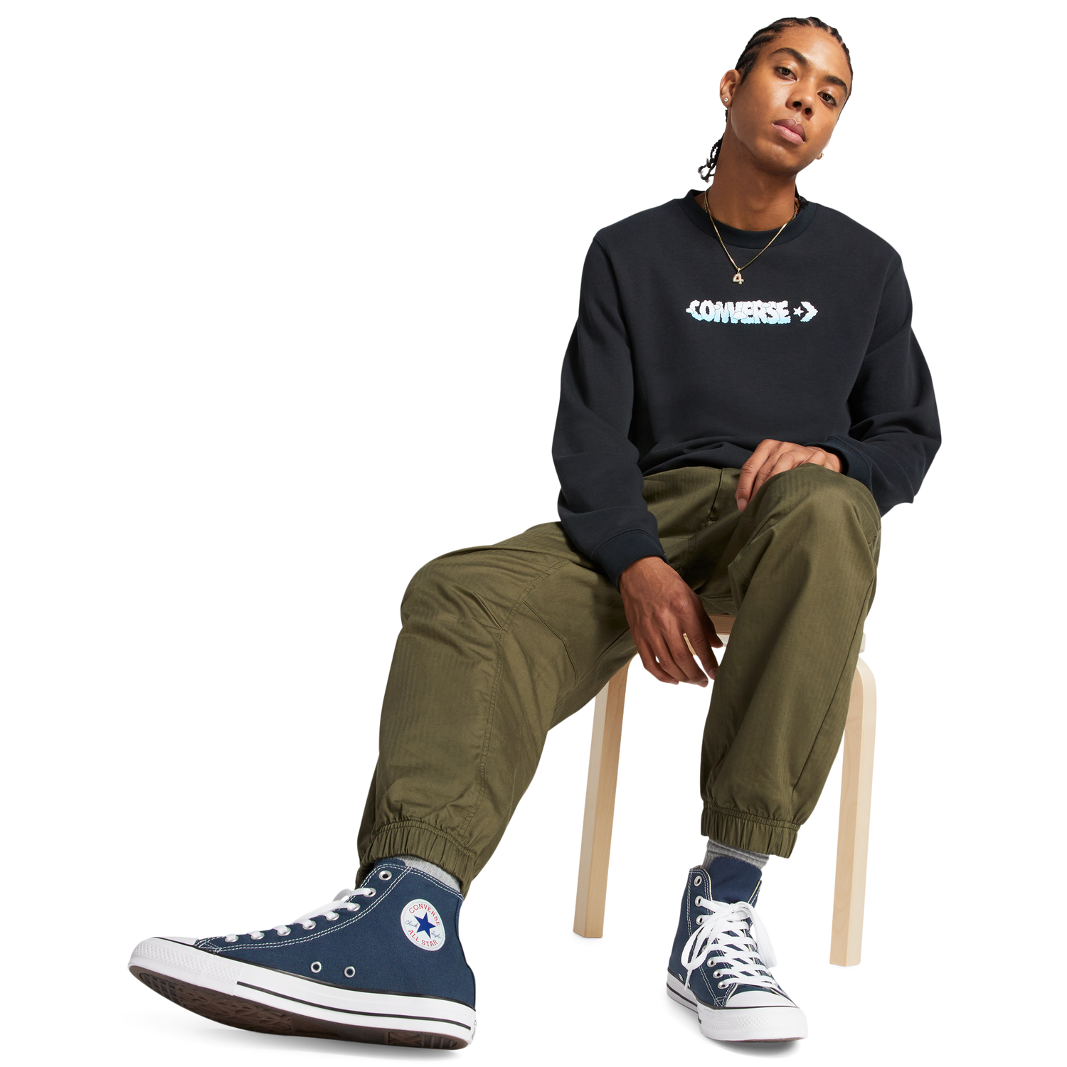 Converse All Star High Top - Men's - Navy/White