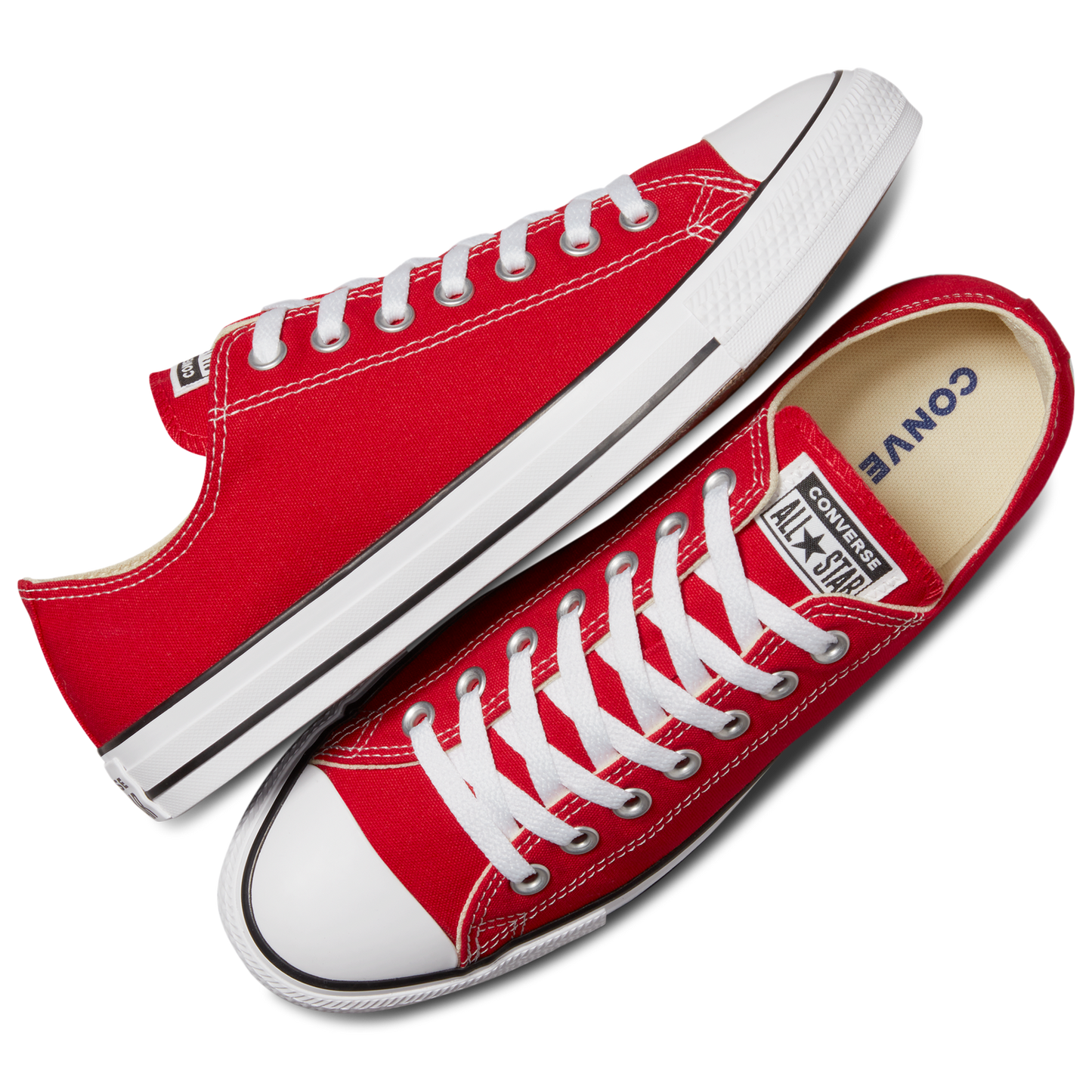 Converse All Star Low Top - Men's - White/Bright Red