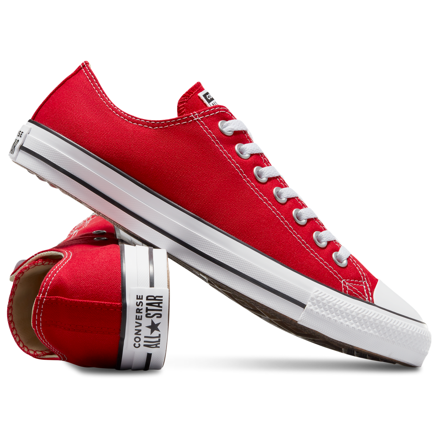 Converse All Star Low Top - Men's - White/Bright Red