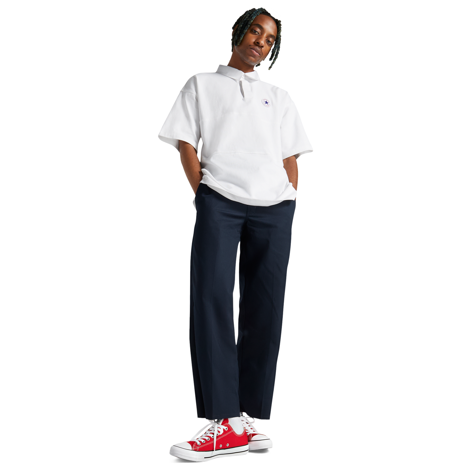 Converse All Star Low Top - Men's - White/Bright Red