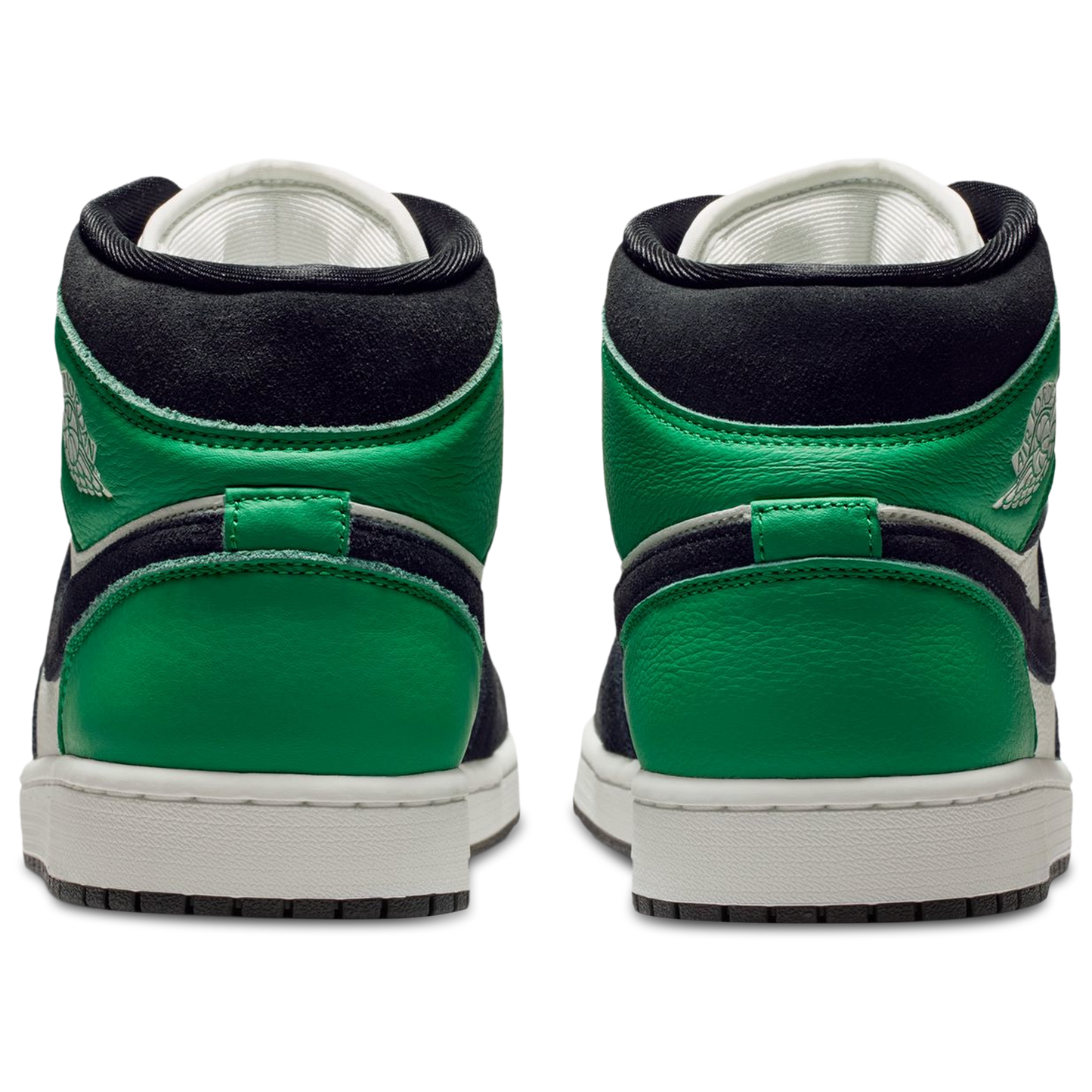 Jordan AJ 1 Mid SE - Men's - White/Black/Green