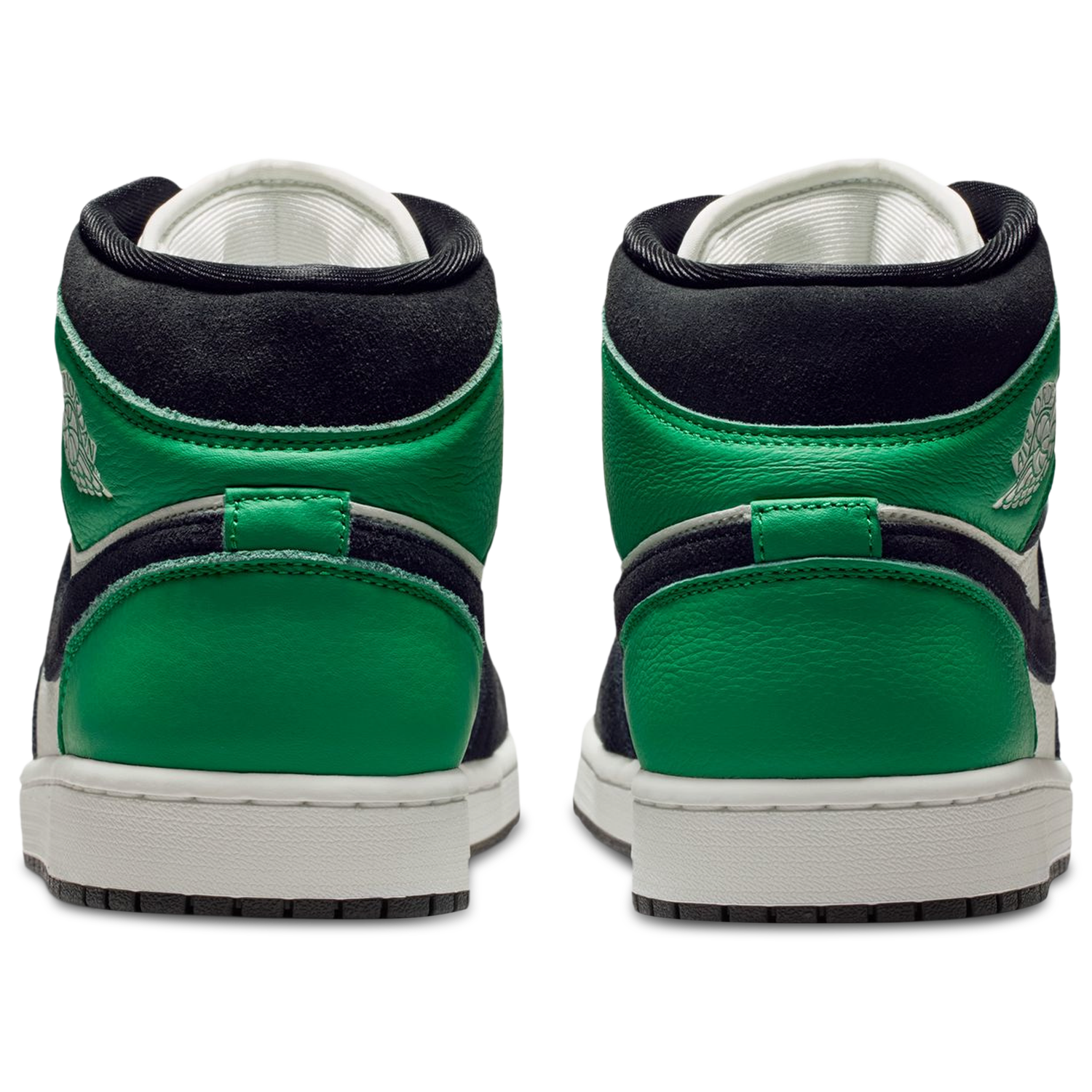 Jordan AJ 1 Mid SE - Men's - White/Black/Green
