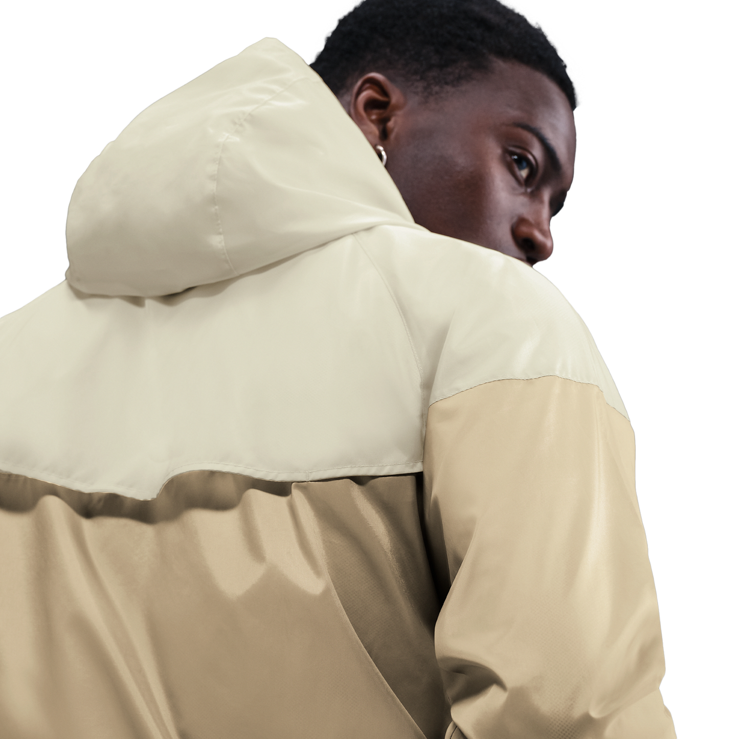 Nike Woven Windrunner Lined Hooded Jacket - Men's - Parachute Beige/Lt Khaki/White