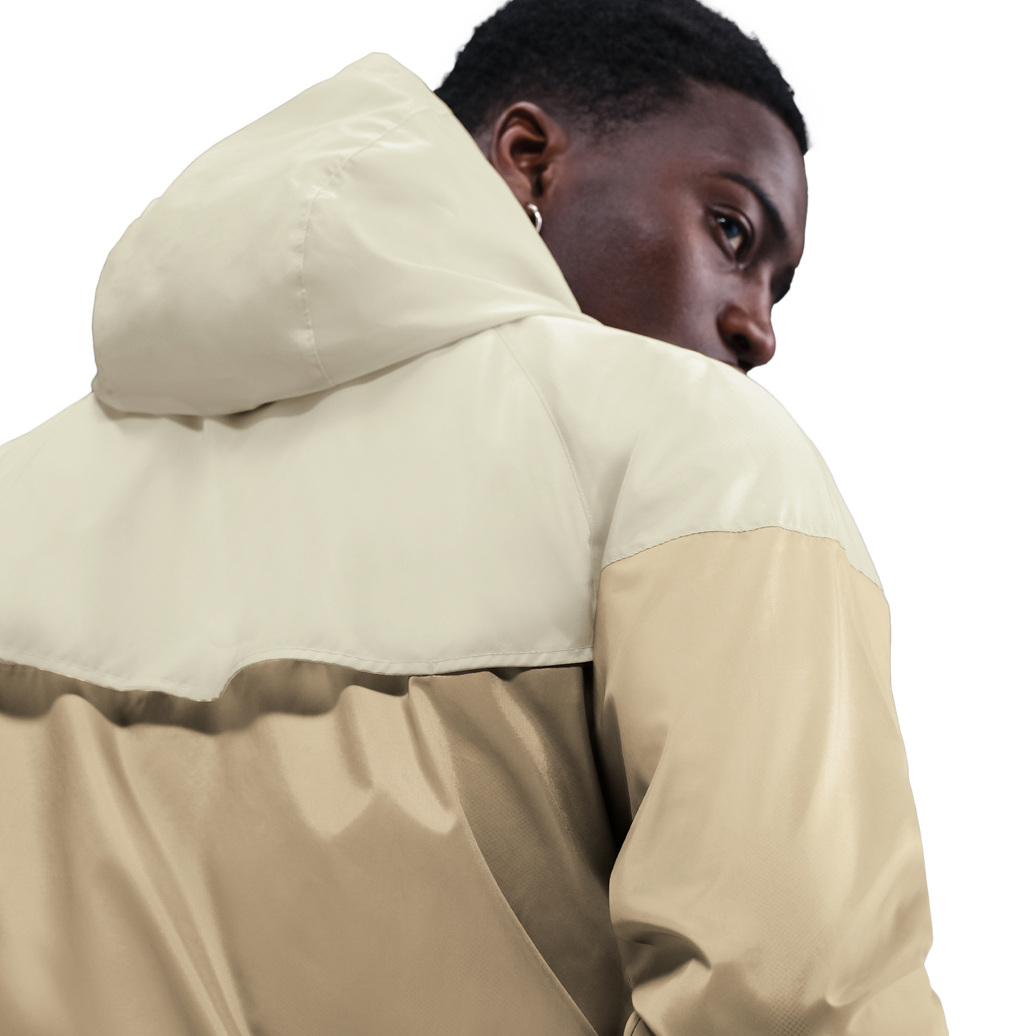Nike Woven Windrunner Lined Hooded Jacket - Men's - Parachute Beige/Lt Khaki/White