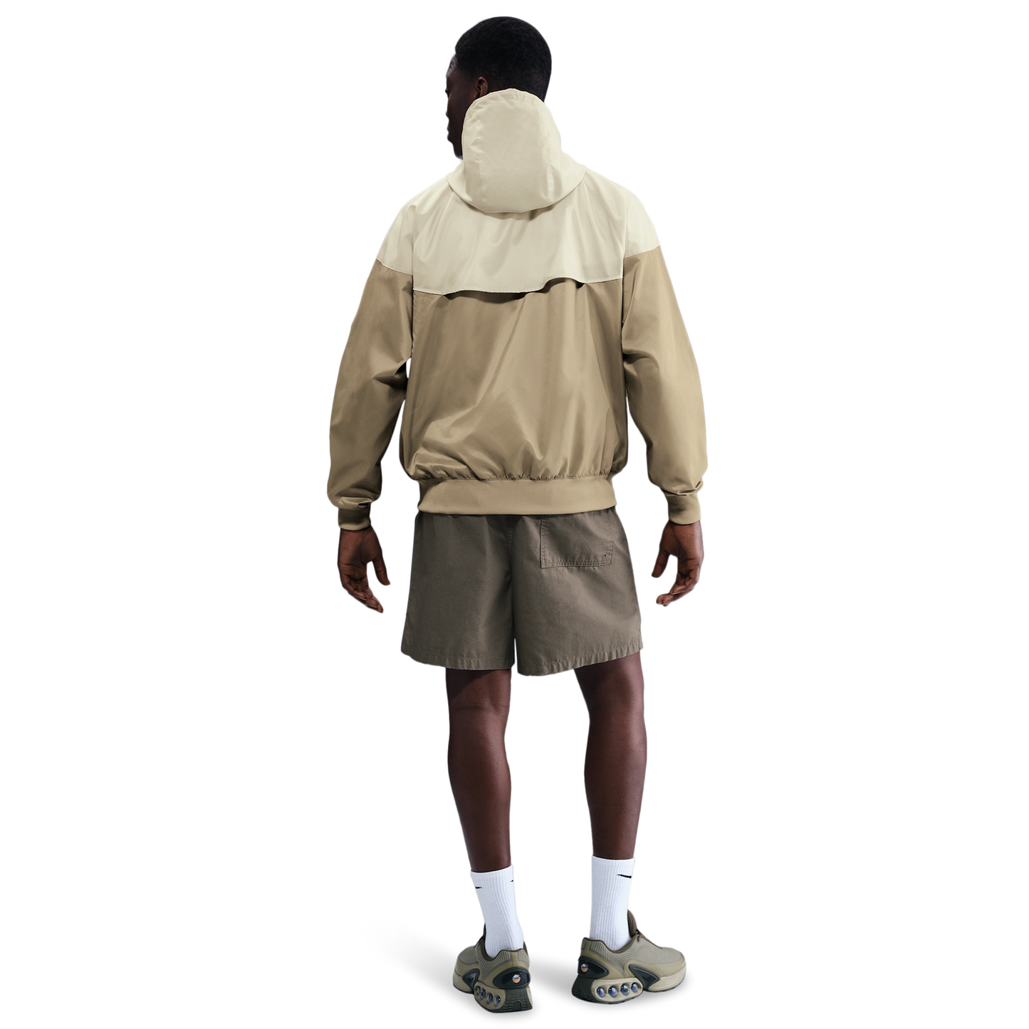 Nike Woven Windrunner Lined Hooded Jacket - Men's - Parachute Beige/Lt Khaki/White