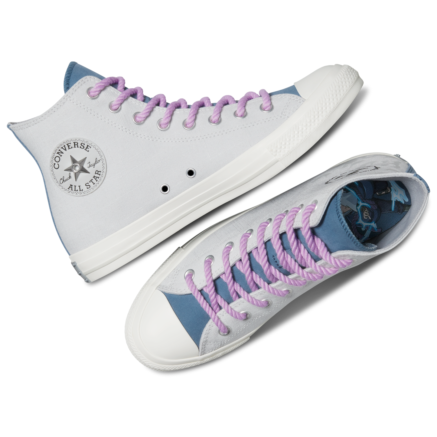 Converse X Naruto CTAS Hi - Men's - Vintage White/Lilac/Fossil