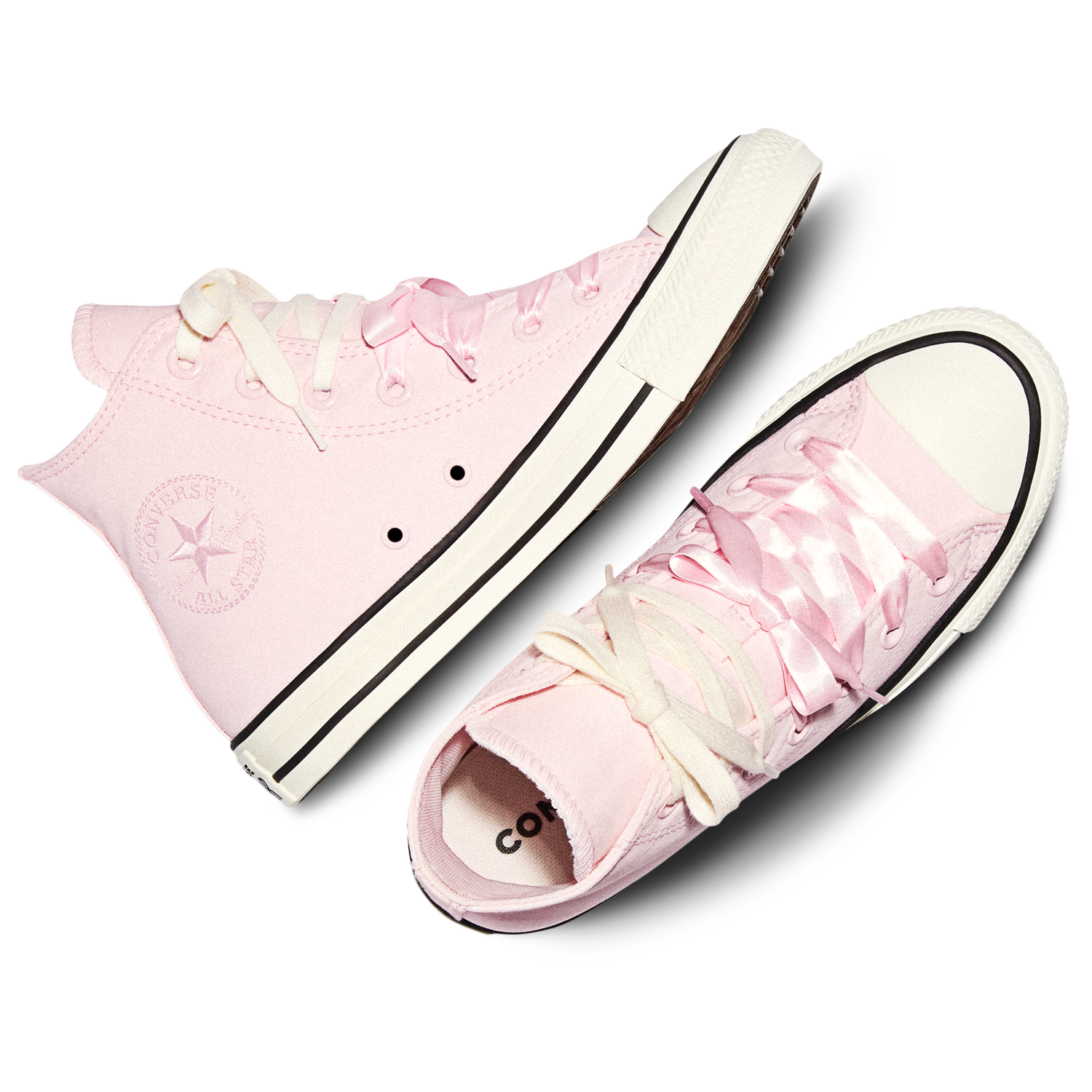 Converse Chuck Taylor All Star High - Women's - Black/Decade Pink/Egret