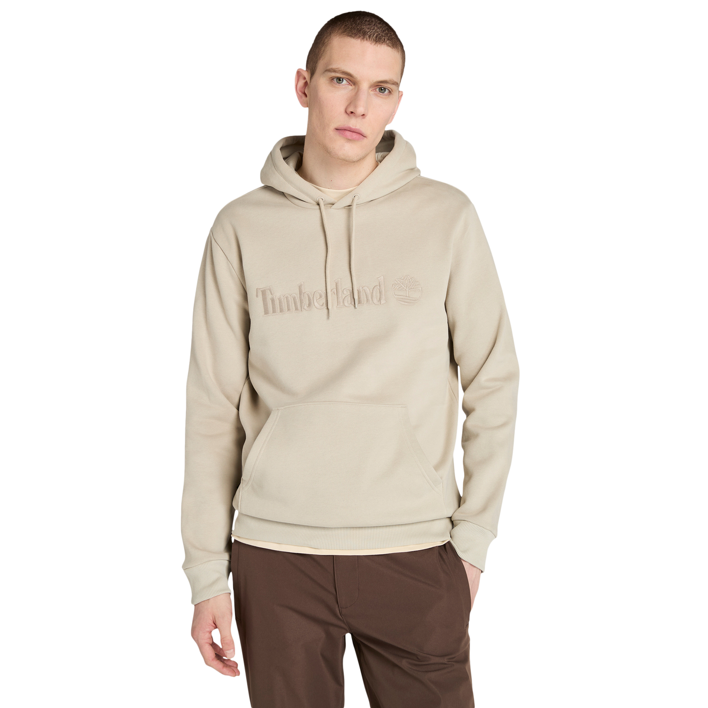 Timberland Embroidered Pullover Hoodie - Men's - Tan/Island Fossil