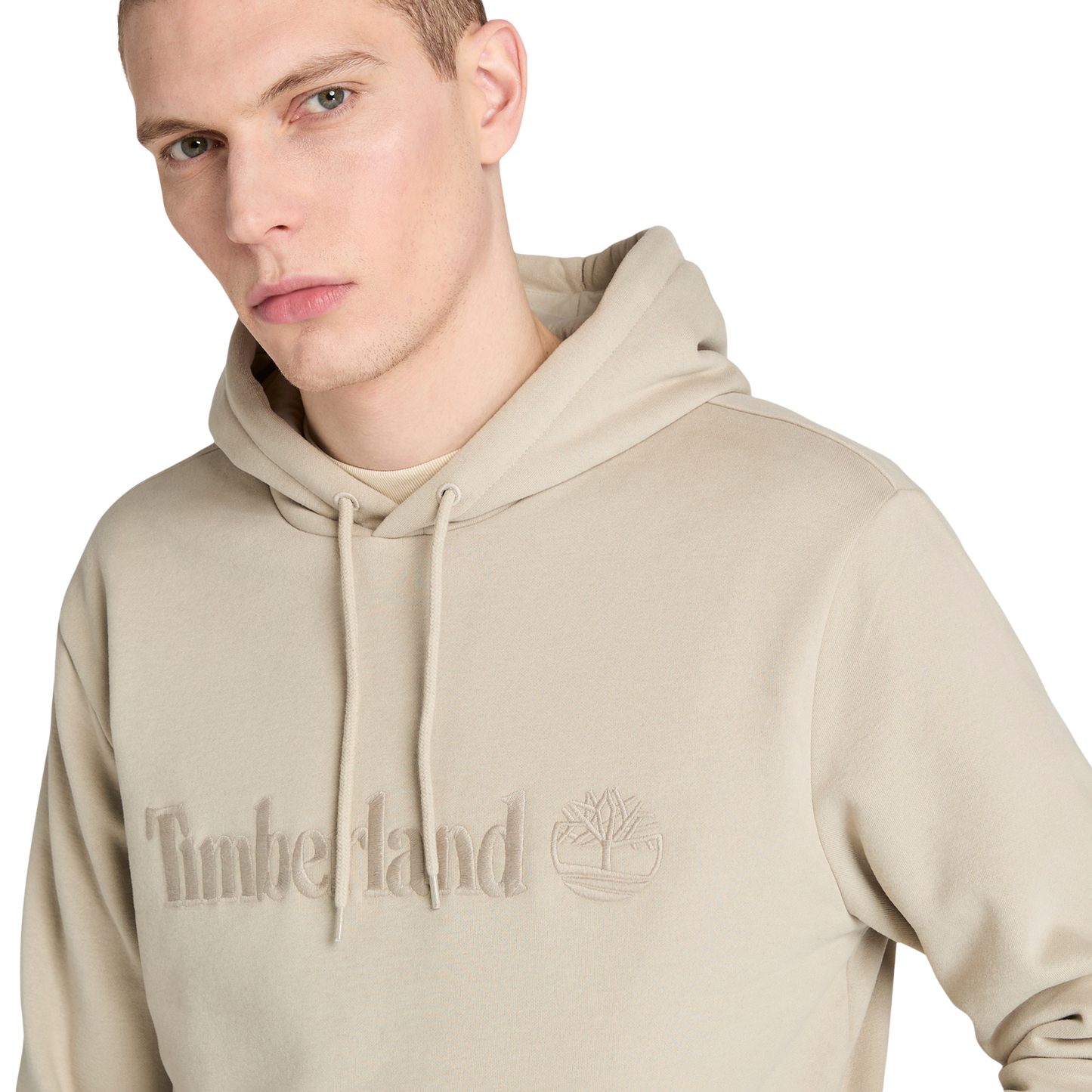 Timberland Embroidered Pullover Hoodie - Men's - Tan/Island Fossil