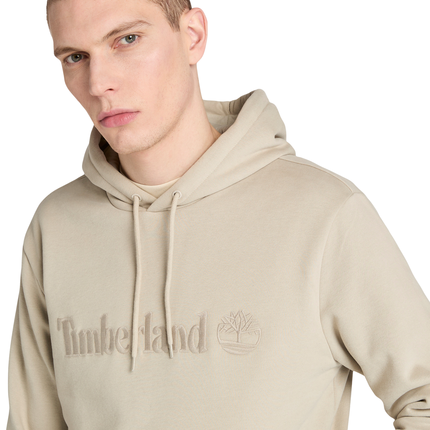 Timberland Embroidered Pullover Hoodie - Men's - Tan/Island Fossil