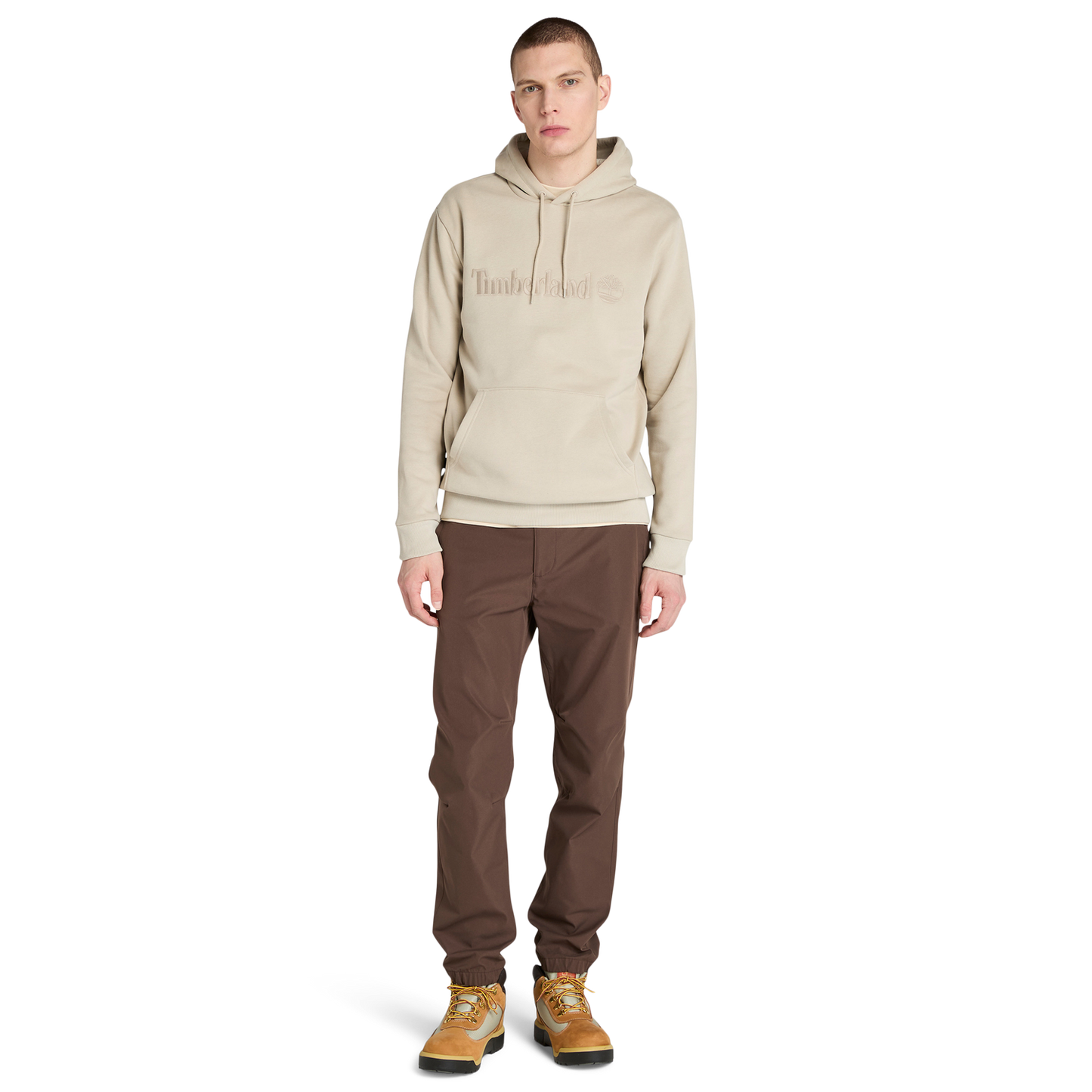 Timberland Embroidered Pullover Hoodie - Men's - Tan/Island Fossil