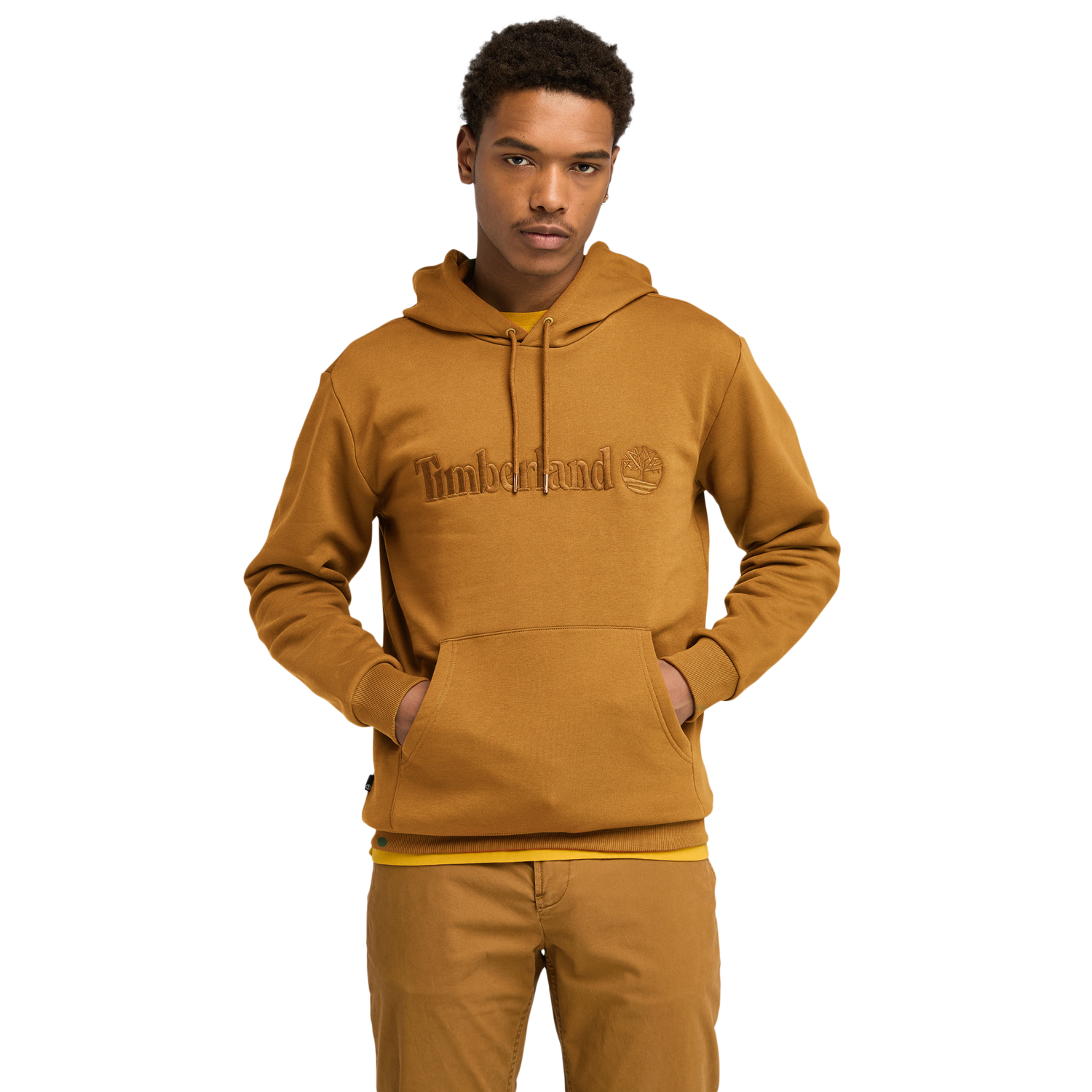 Timberland Embroidered Pullover Hoodie - Men's - Wheat/Wheat