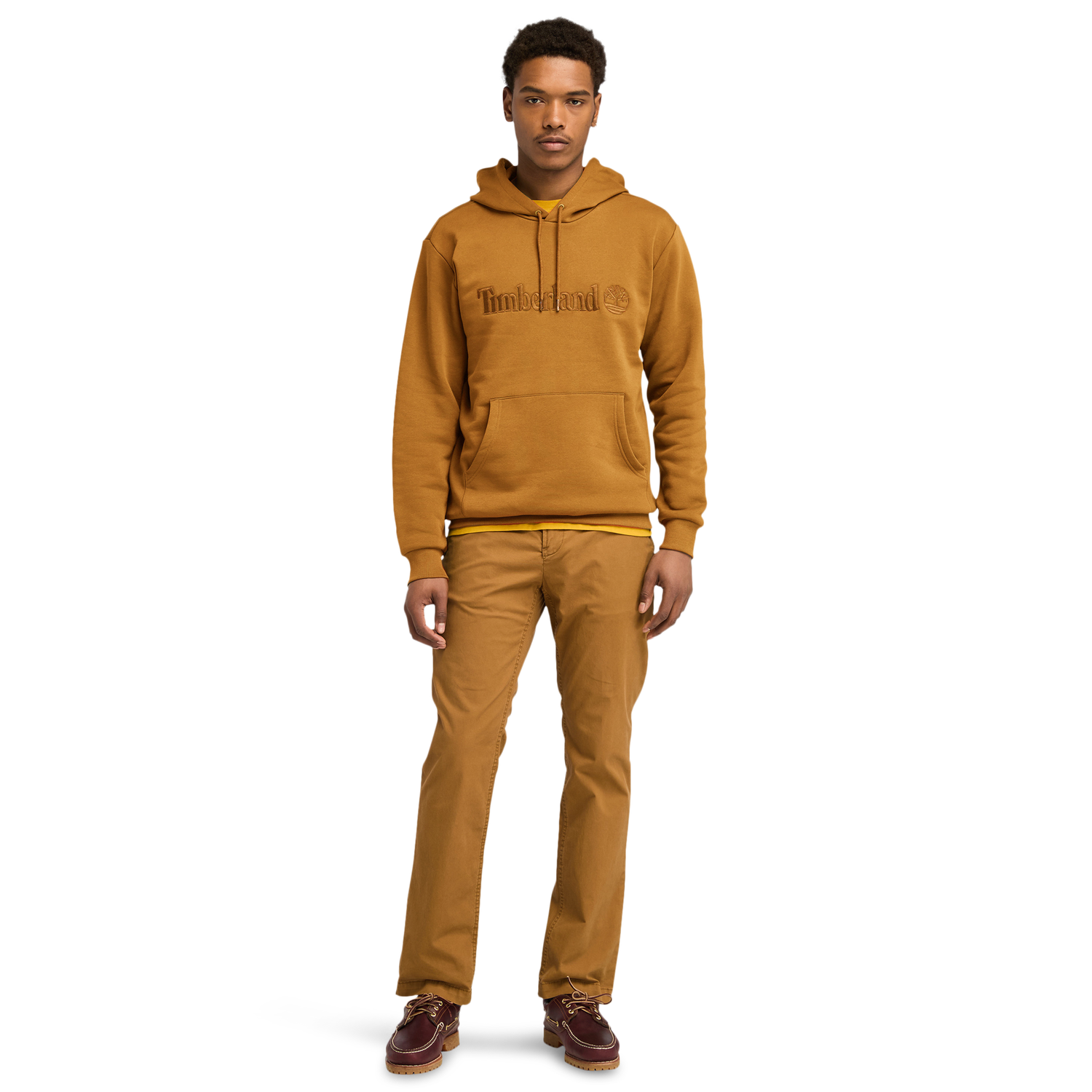 Timberland Embroidered Pullover Hoodie - Men's - Wheat/Wheat