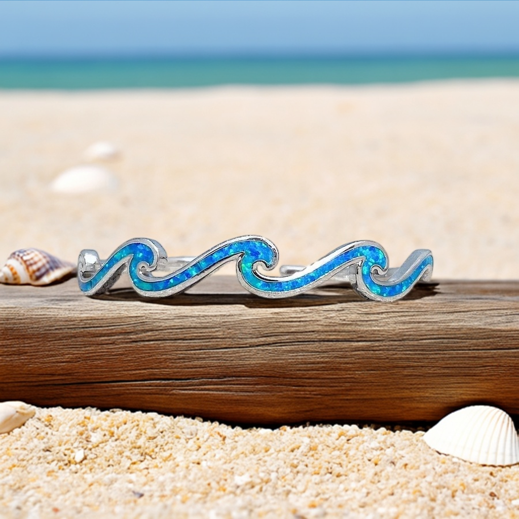 Wave Blue Opal Bangle - foto 6