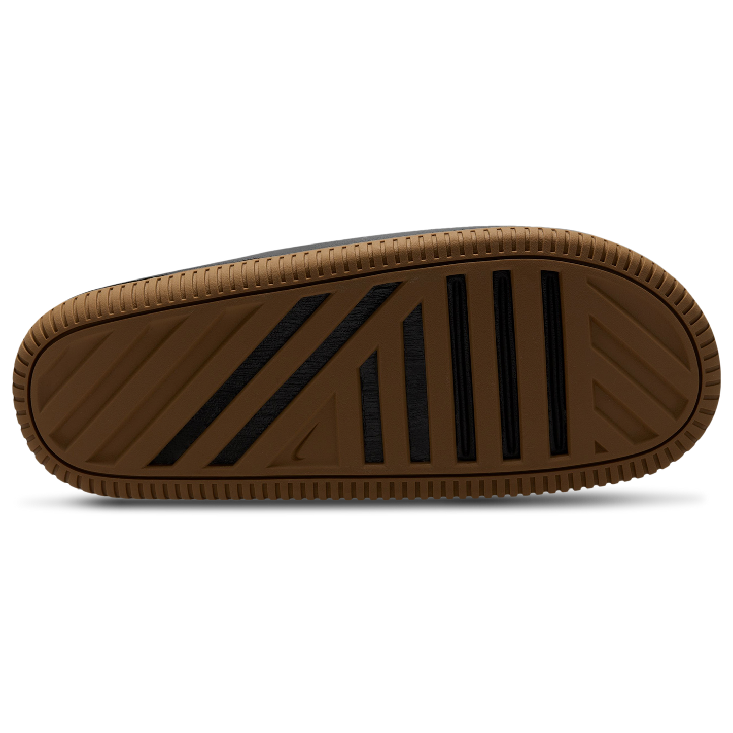 Nike Calm Slides 2.0 - Men's - Medium Gum Brown/Black/Black